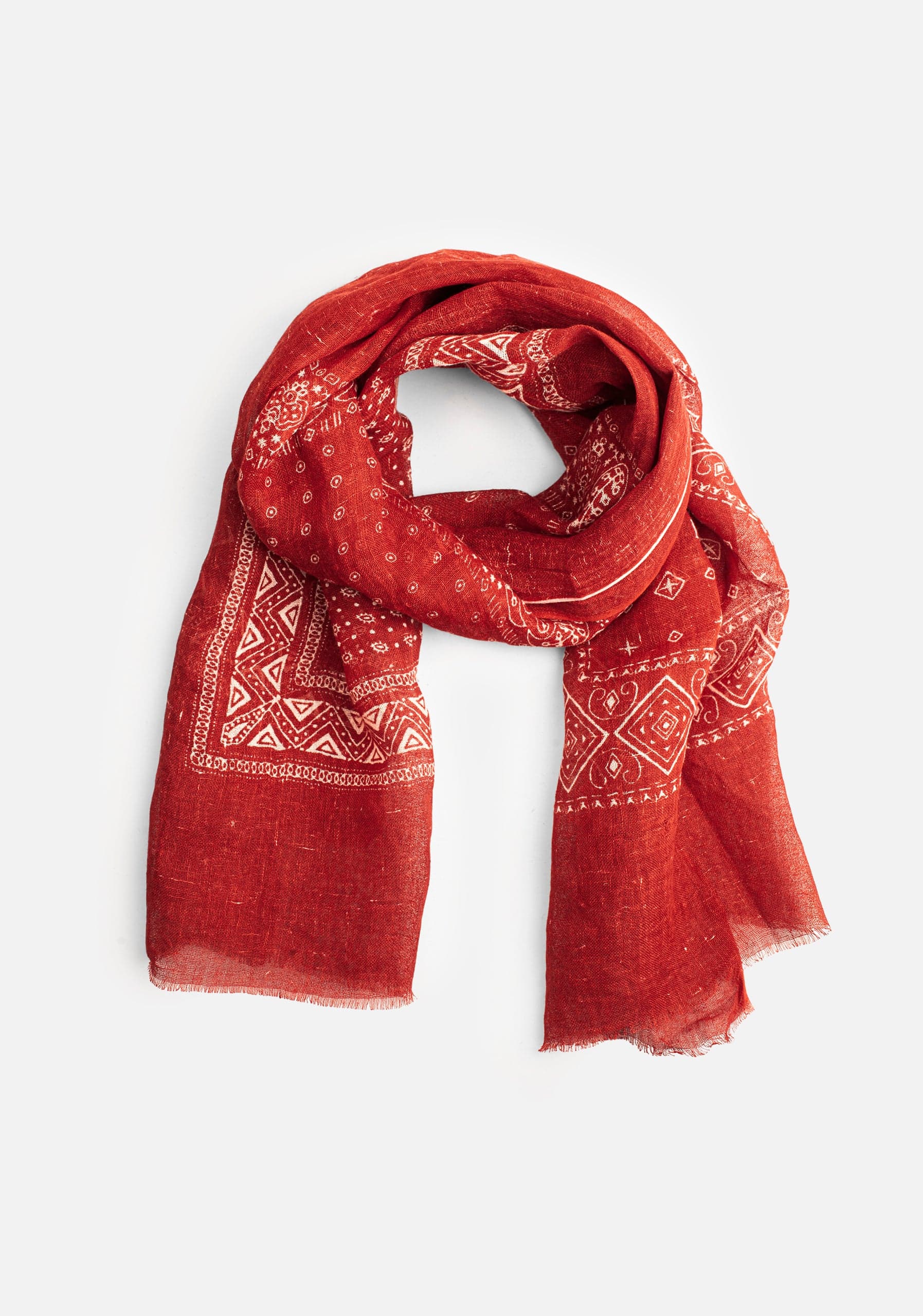 Bufanda U Jaipur PAI. Rojo-Blanco - imagen 1