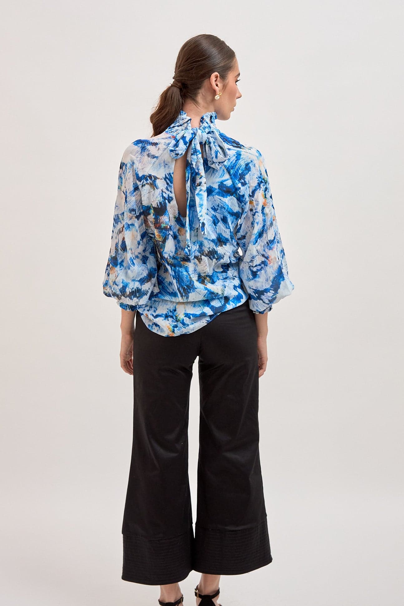 Blusa Brestel Plumas Azul - imagen 11