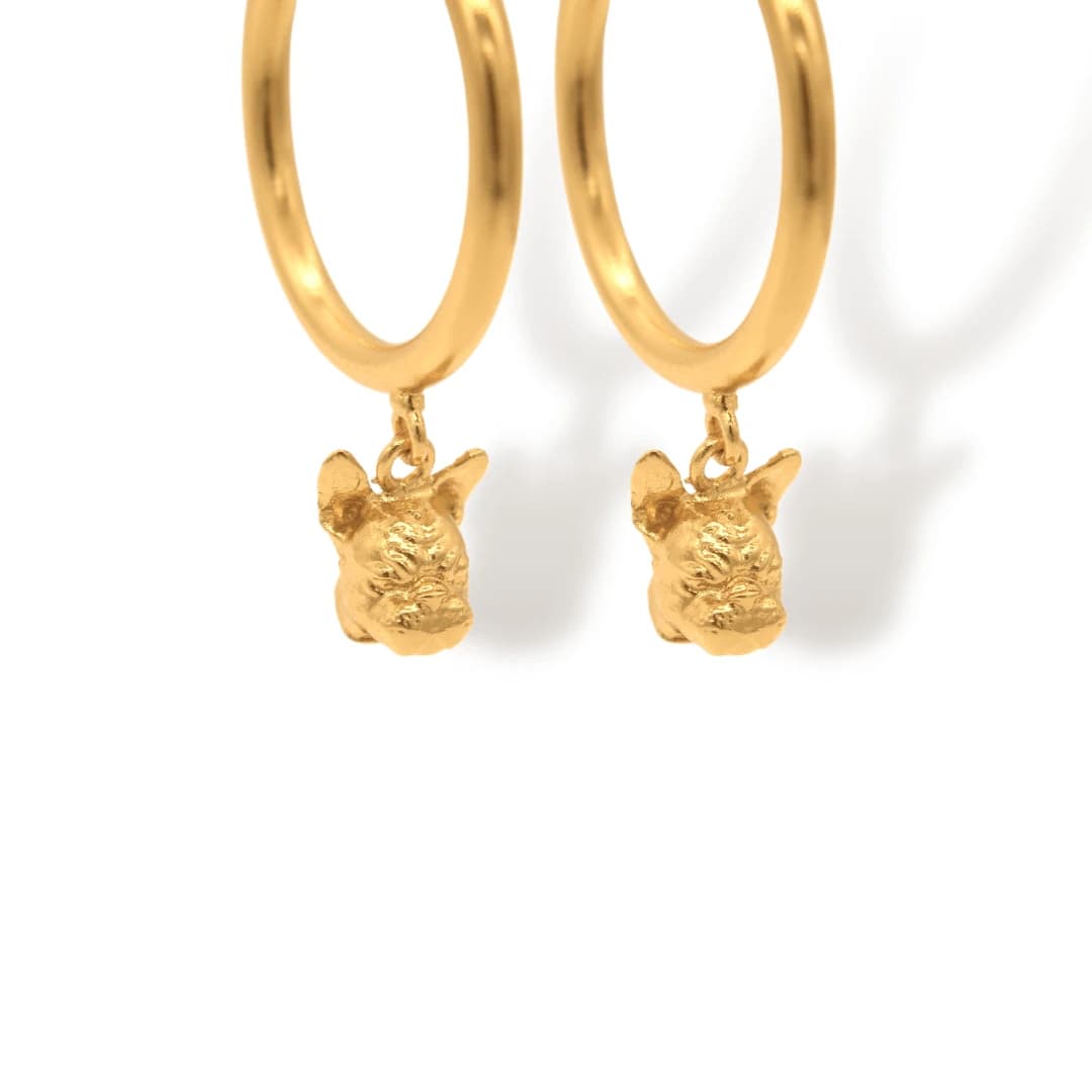 Candongas medianas de bulldog francés - imagen 4