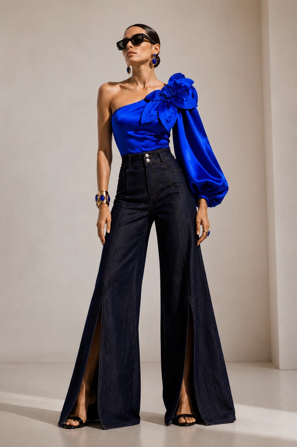 Blusa Flouren azul - imagen 4