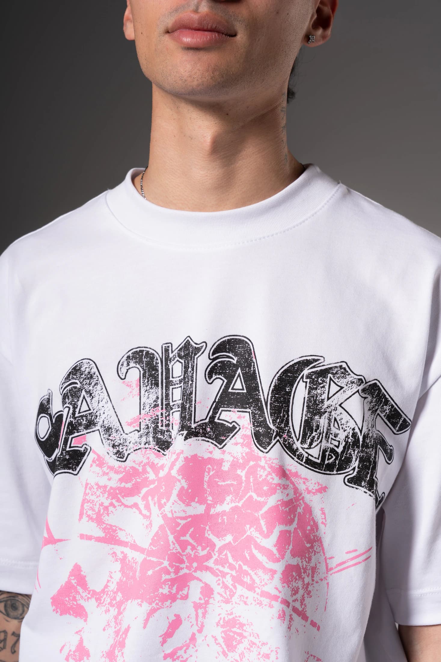 Camiseta Oversize Help rosa savage  250 gramos 14653 - imagen 7