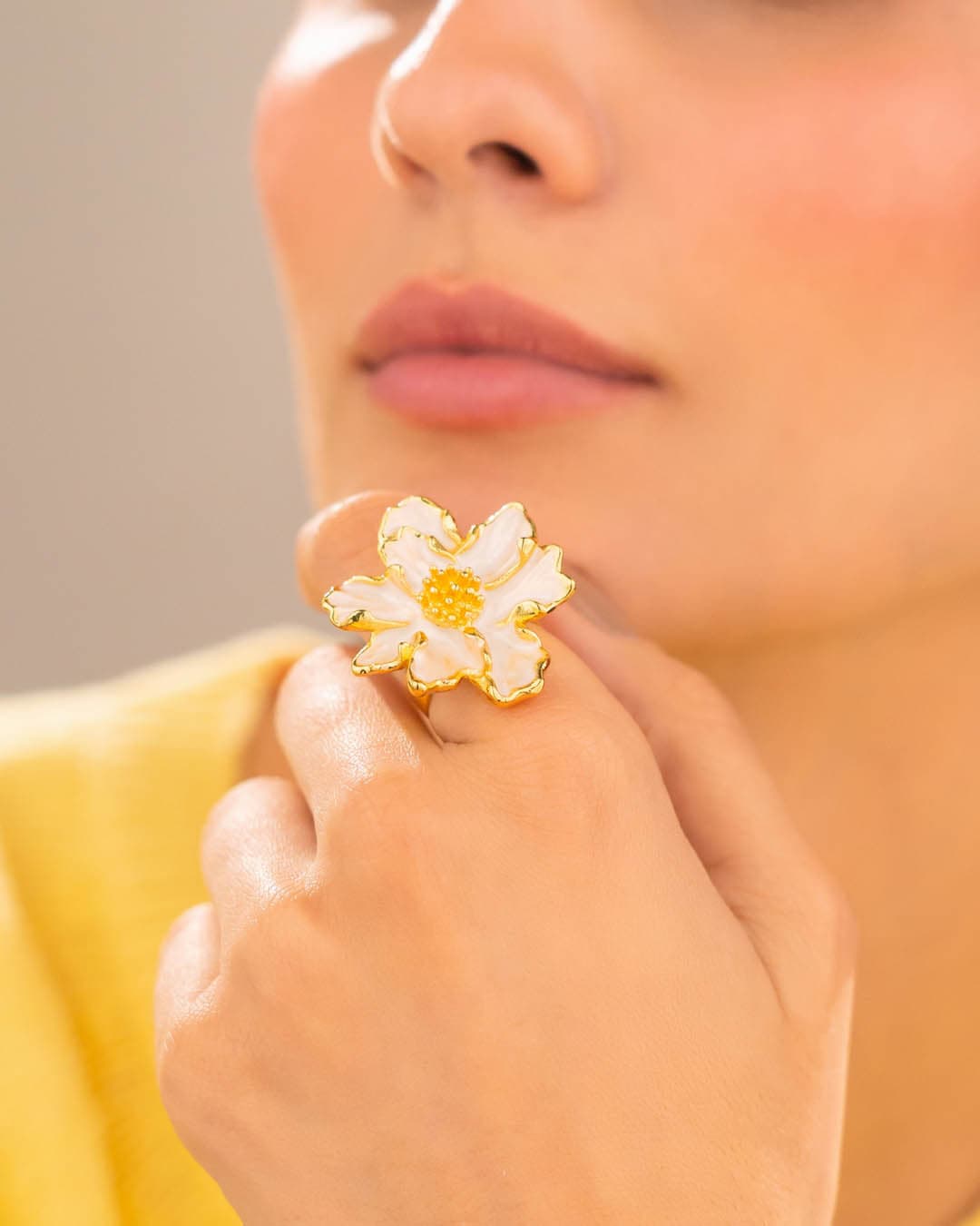 Anillo Maxi Flor Perlados - imagen 1