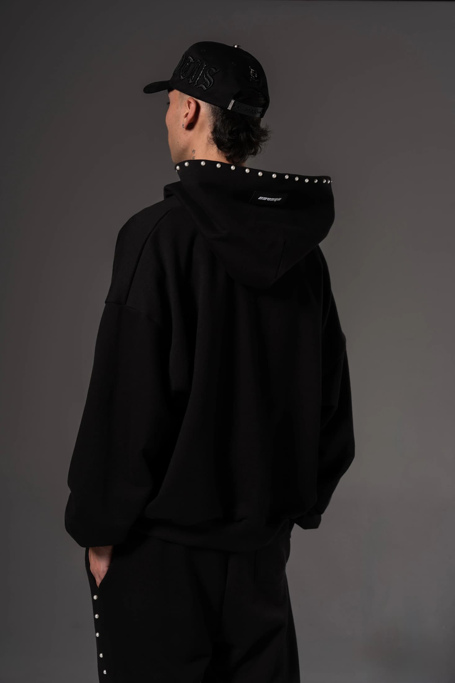 Double Zip Hoodie Boxy fit Perlas Rojas 14651 - imagen 3