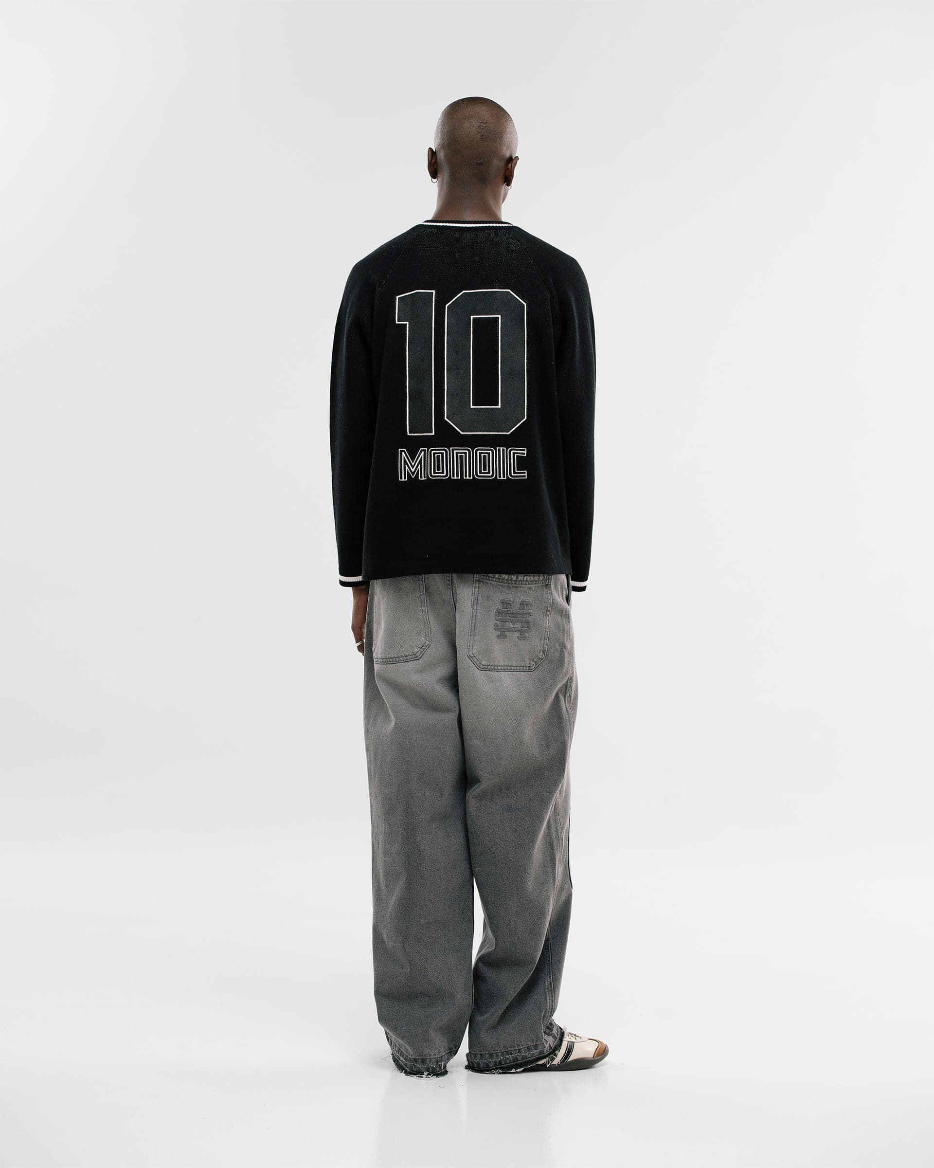 Fútbol Jersey Knit Manga Larga - Negro - imagen 4