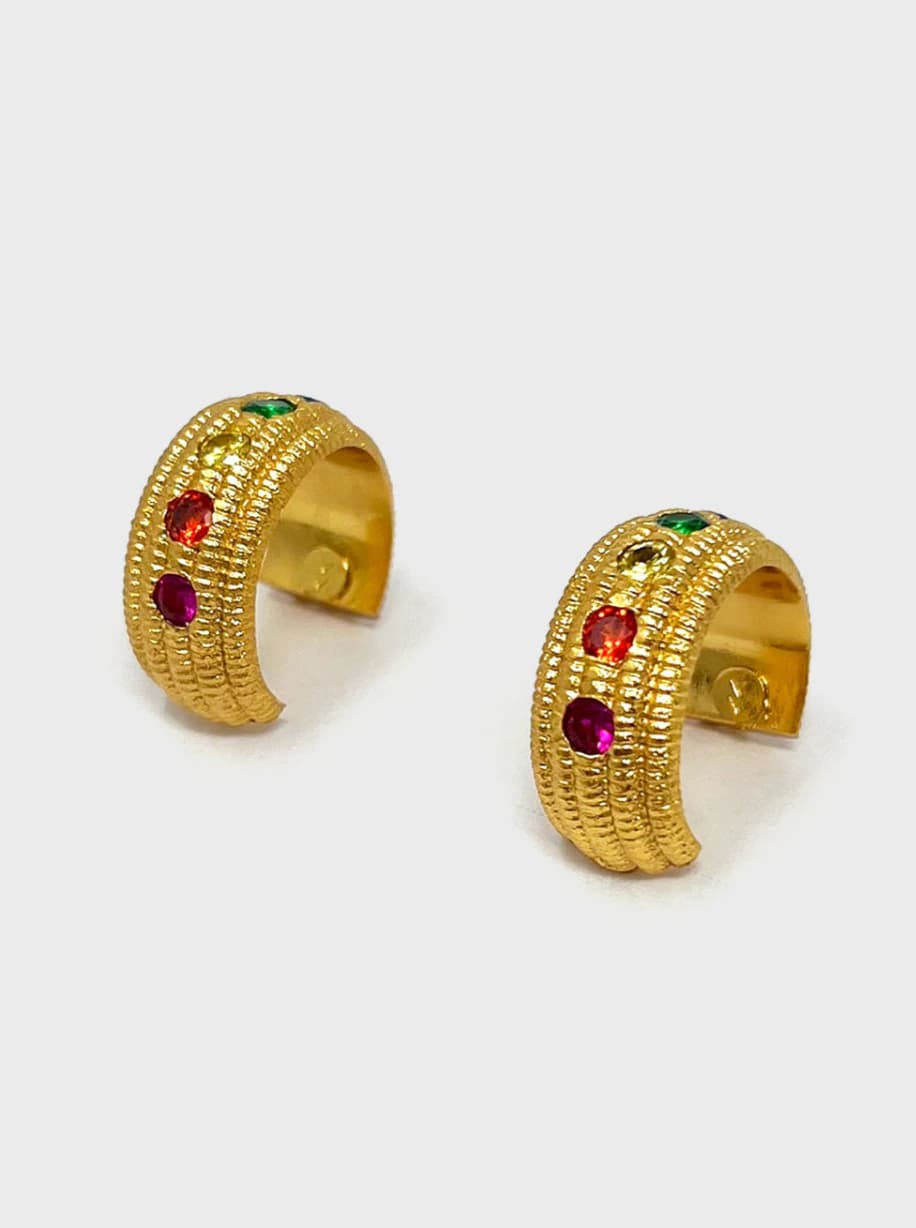 Candonga argolla maizal dorada multicolor - imagen 3
