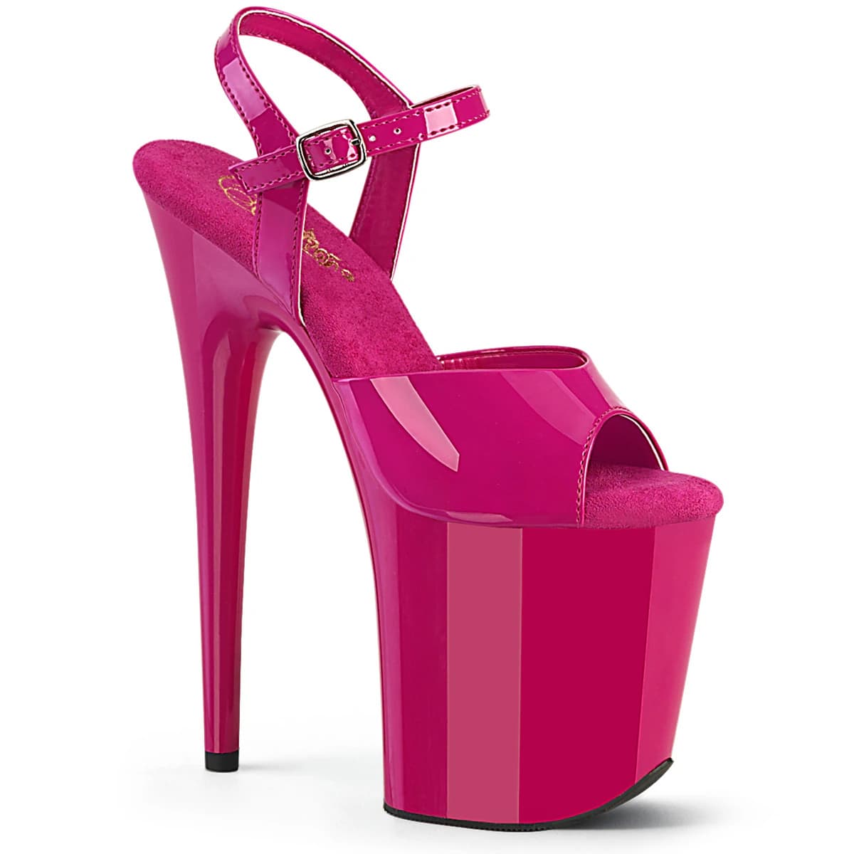 Sandalias Plataforma Fucsia Charol Tacón 20 cm