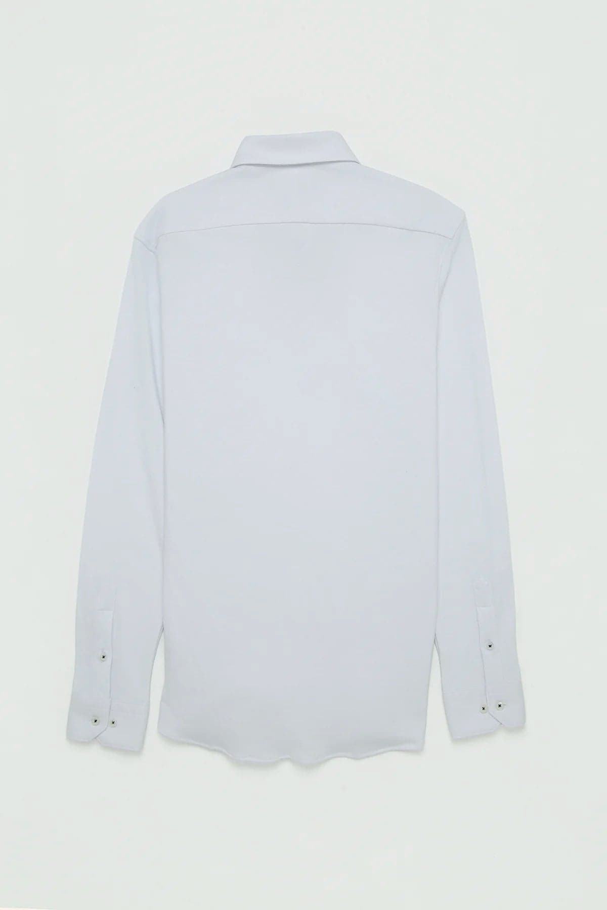 Camisa Piqué Botón Contraste Algodón Blanco - imagen 4