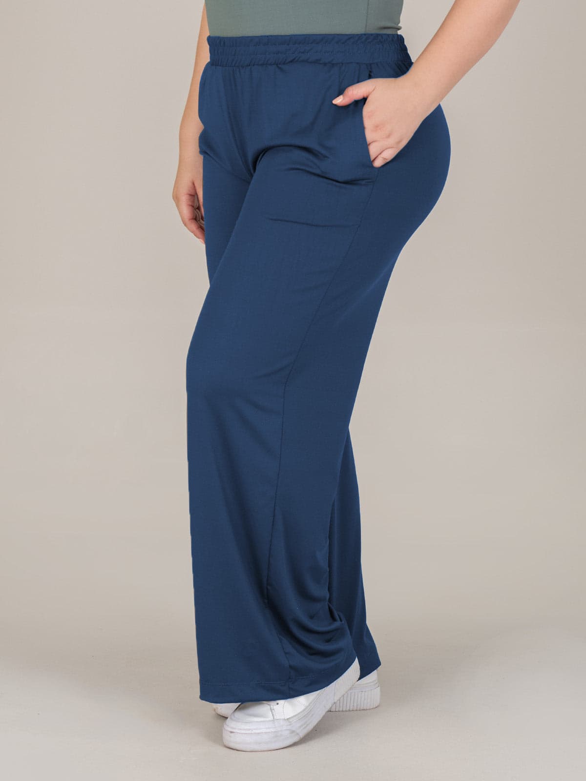 Sahay Pantalon Talla Plus Azul Mar - imagen 2