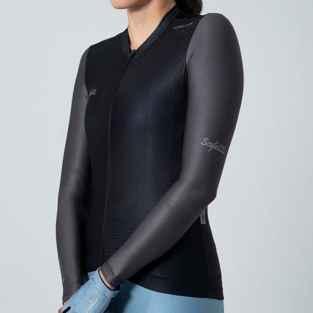 CAMISA CICLISMO MANGA LARGA NERO PARA MUJER - imagen 7