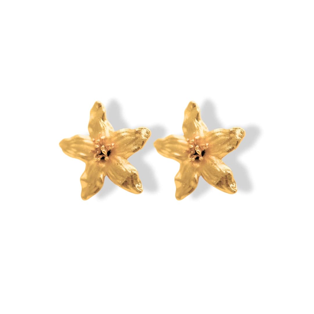 Aretes con flor de jazmín