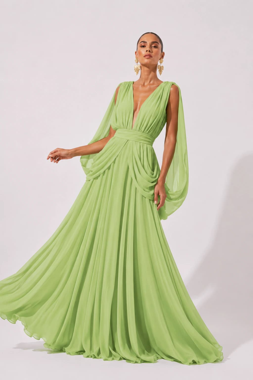 Vestido Hinora Verde Limon - imagen 1