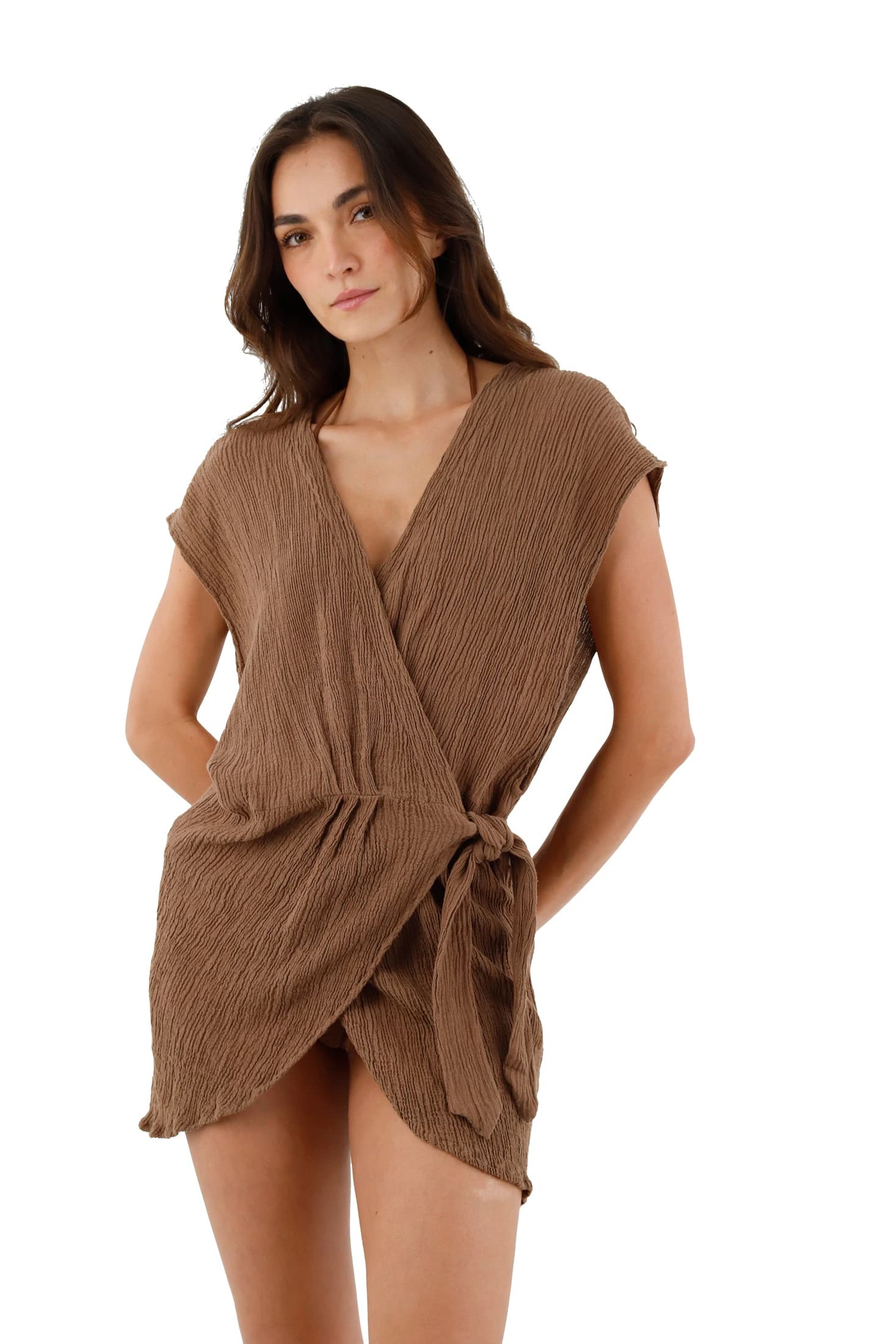 Earth Brown Jezebel Dress - imagen 1