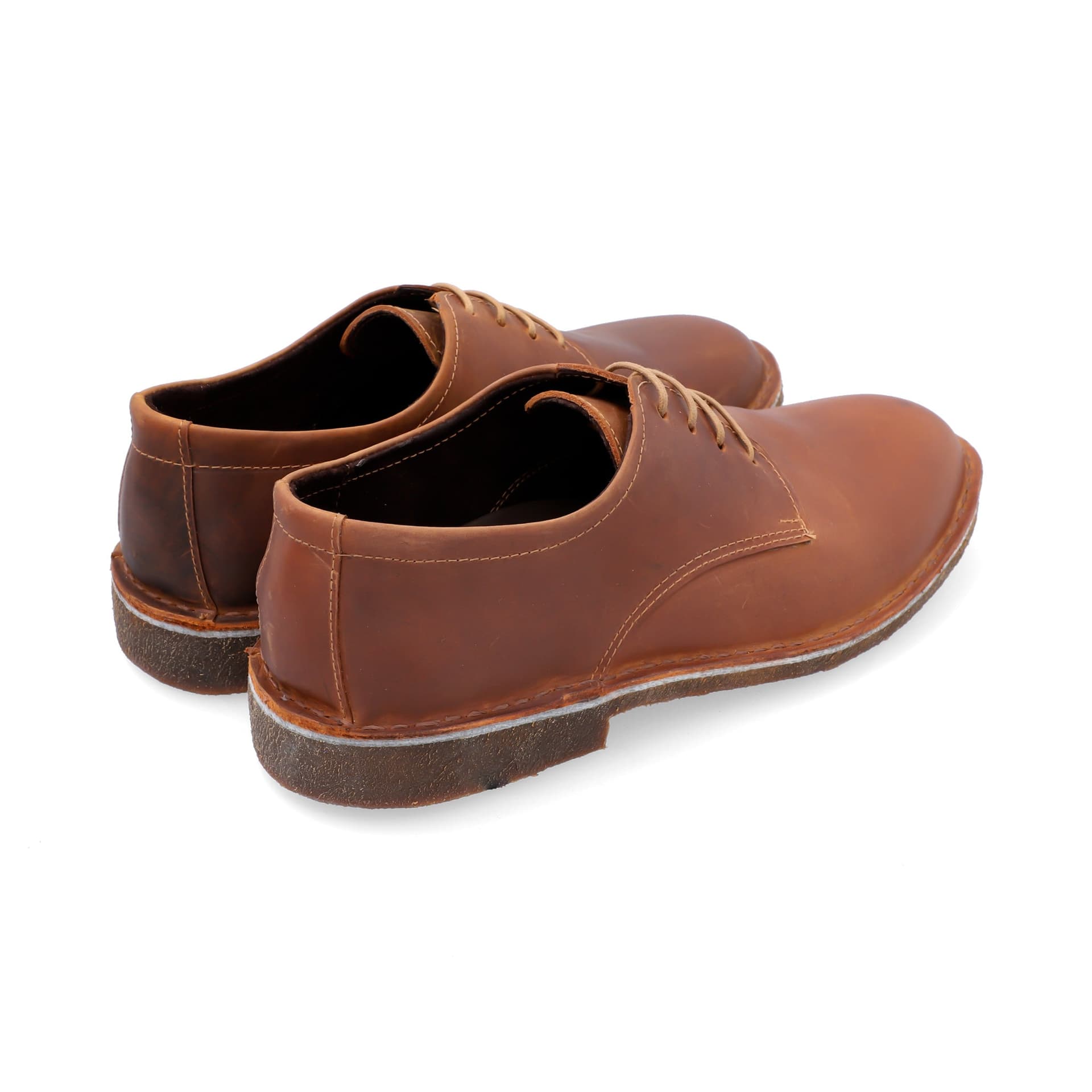 Zapatos Lisos Cuero Graso Café - imagen 3
