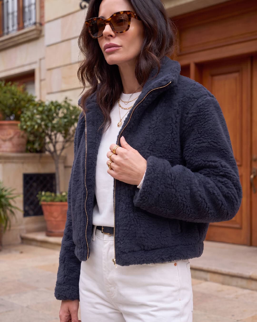 Chaqueta Sherpa Azul Oxford - imagen 4