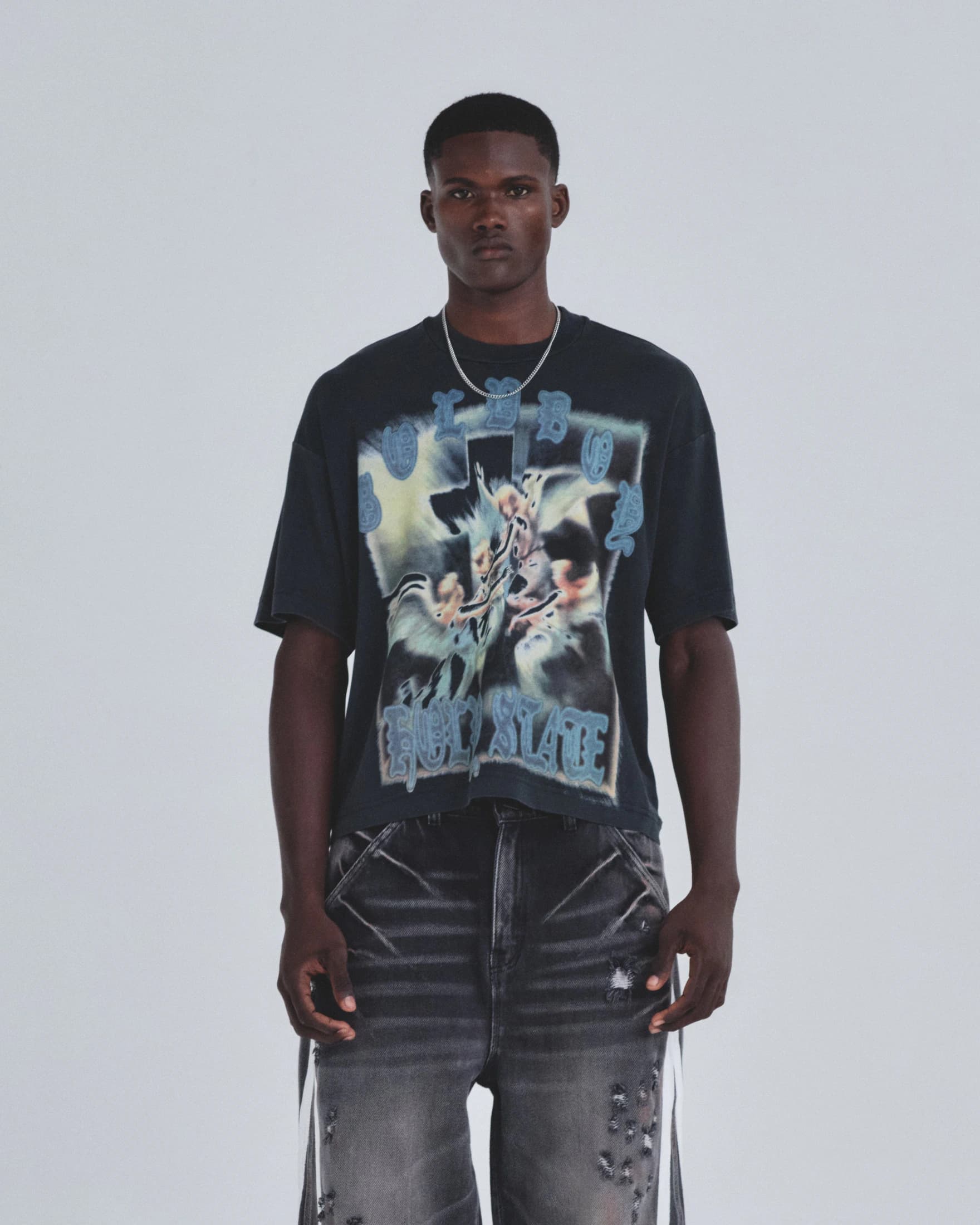 Holy State Divinity Boxy Fit Tshirt Vintage Black - imagen 2