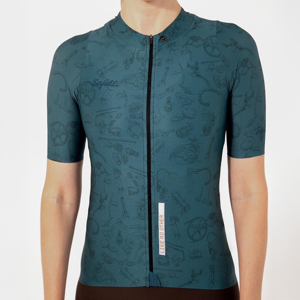 CAMISA CICLISMO MANGA CORTA CLASSIC PARTS ESMERALDA PARA MUJER - imagen 5