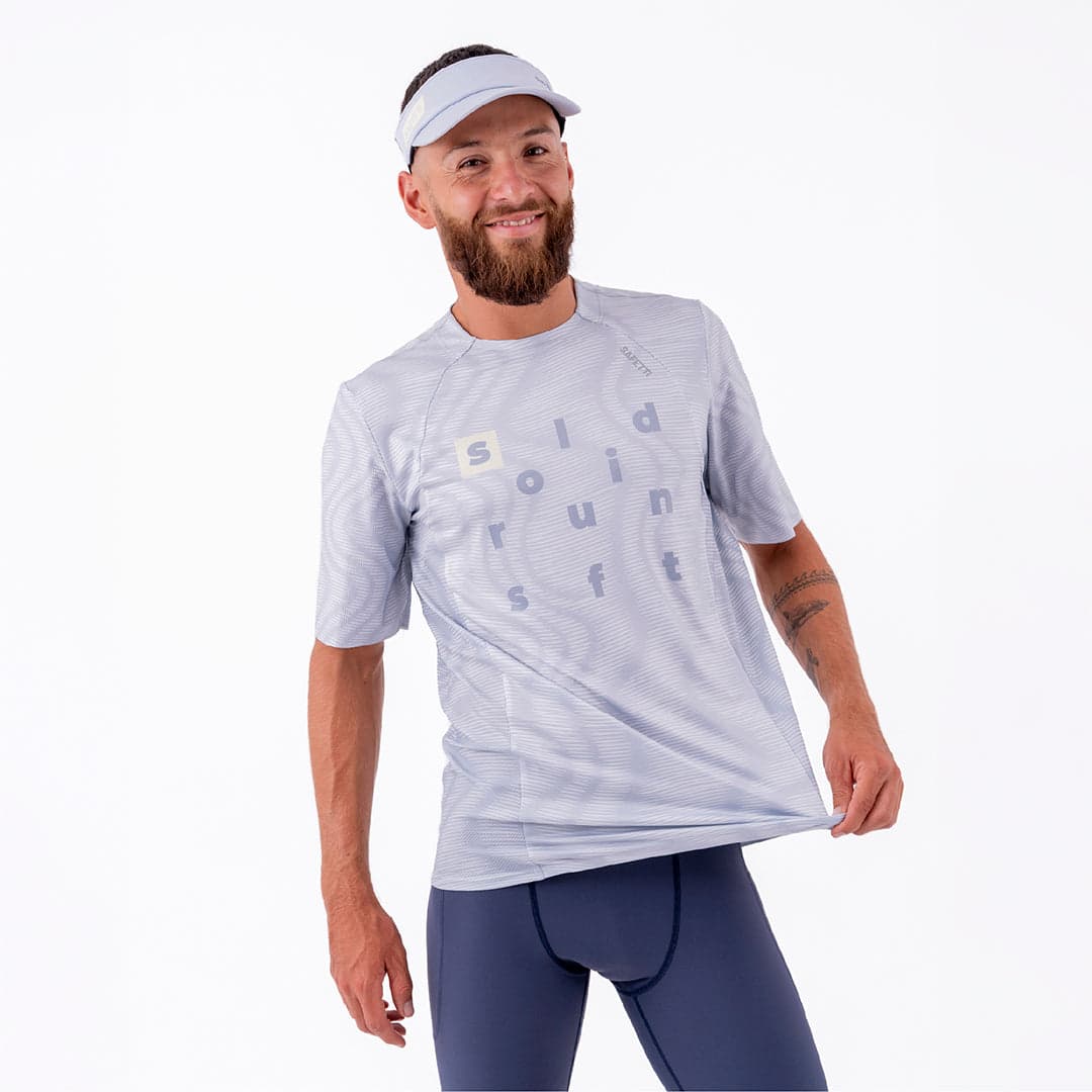 CAMISETA RUNNING MANGA CORTA PRO 405 GRIS CLARO PARA HOMBRE - imagen 1