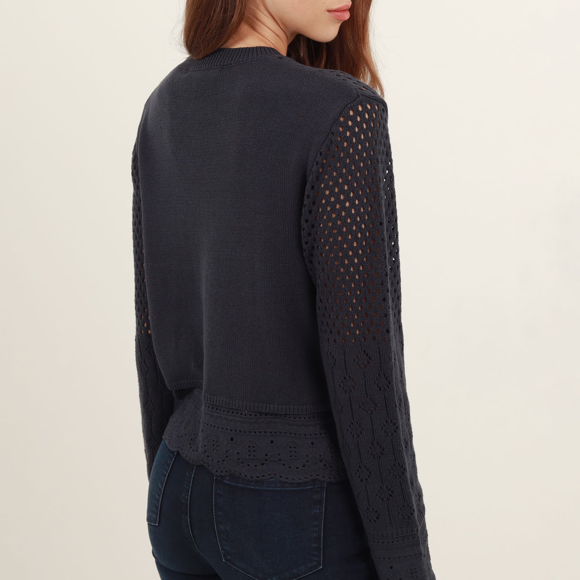 Sweater con ojalillo manga larga - imagen 11
