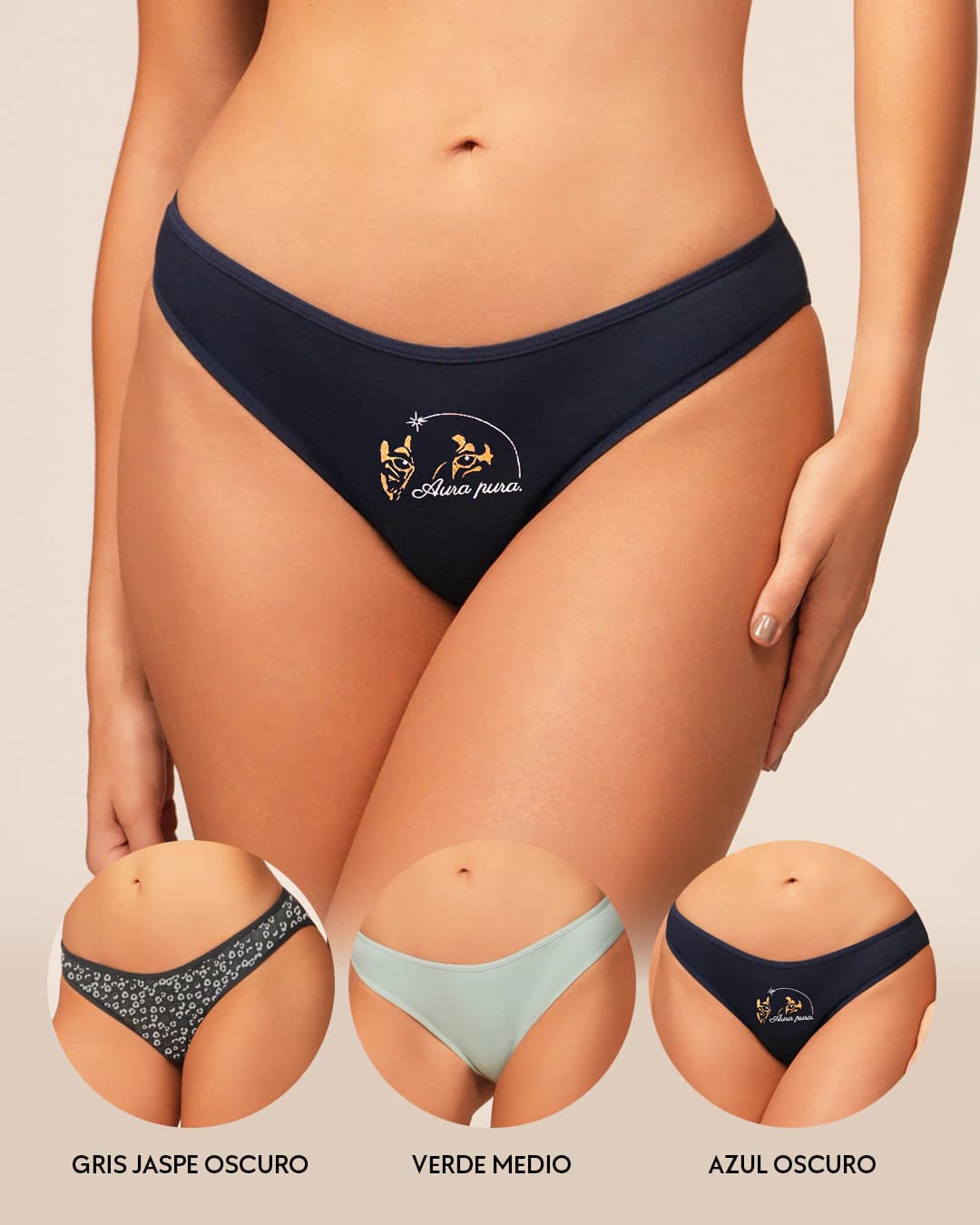Tanga en Algodón Suave Pack x3 para Mujer Ref. 9103 - imagen 3
