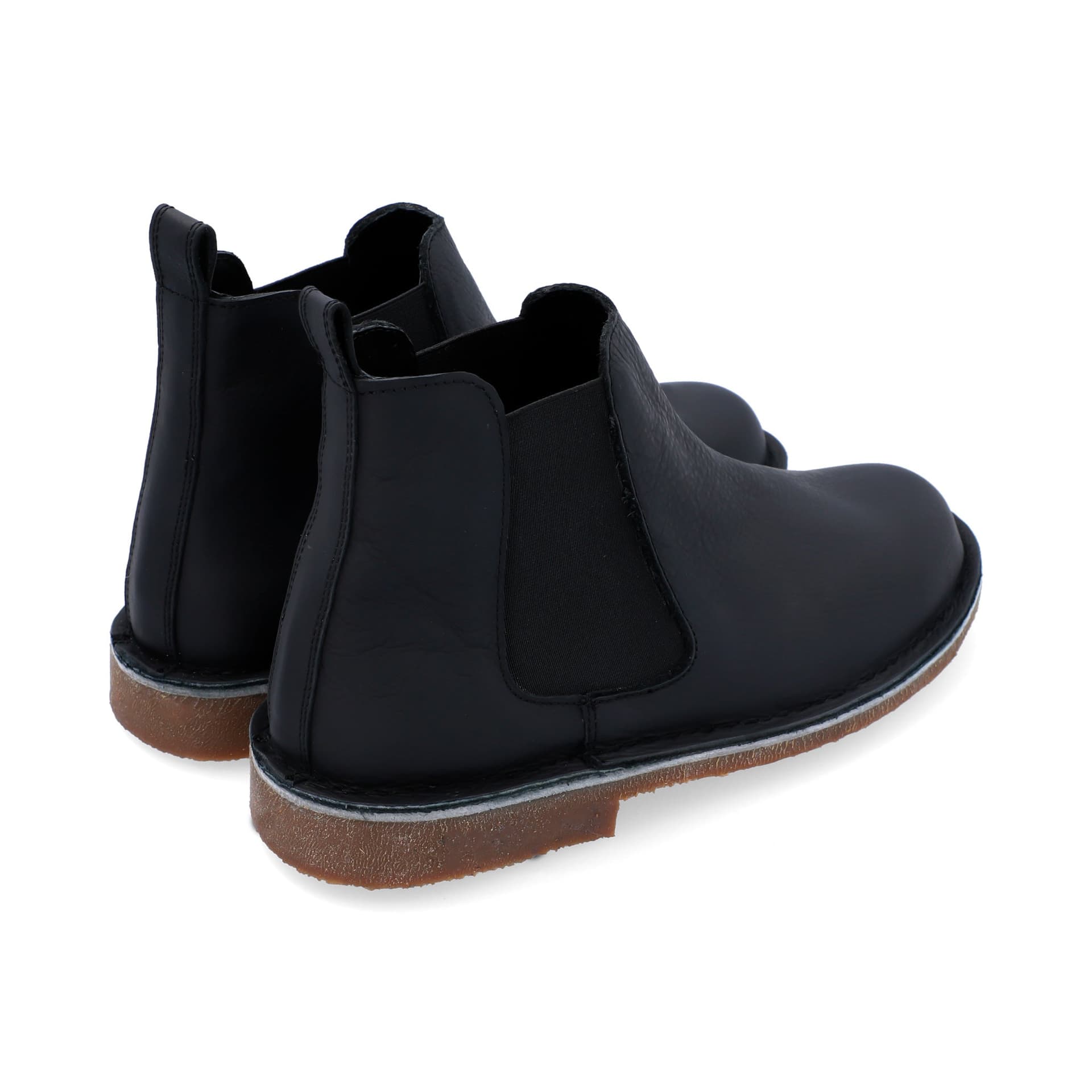 Botas Chelsea Hombre Cuero Abatanado Negro - imagen 3