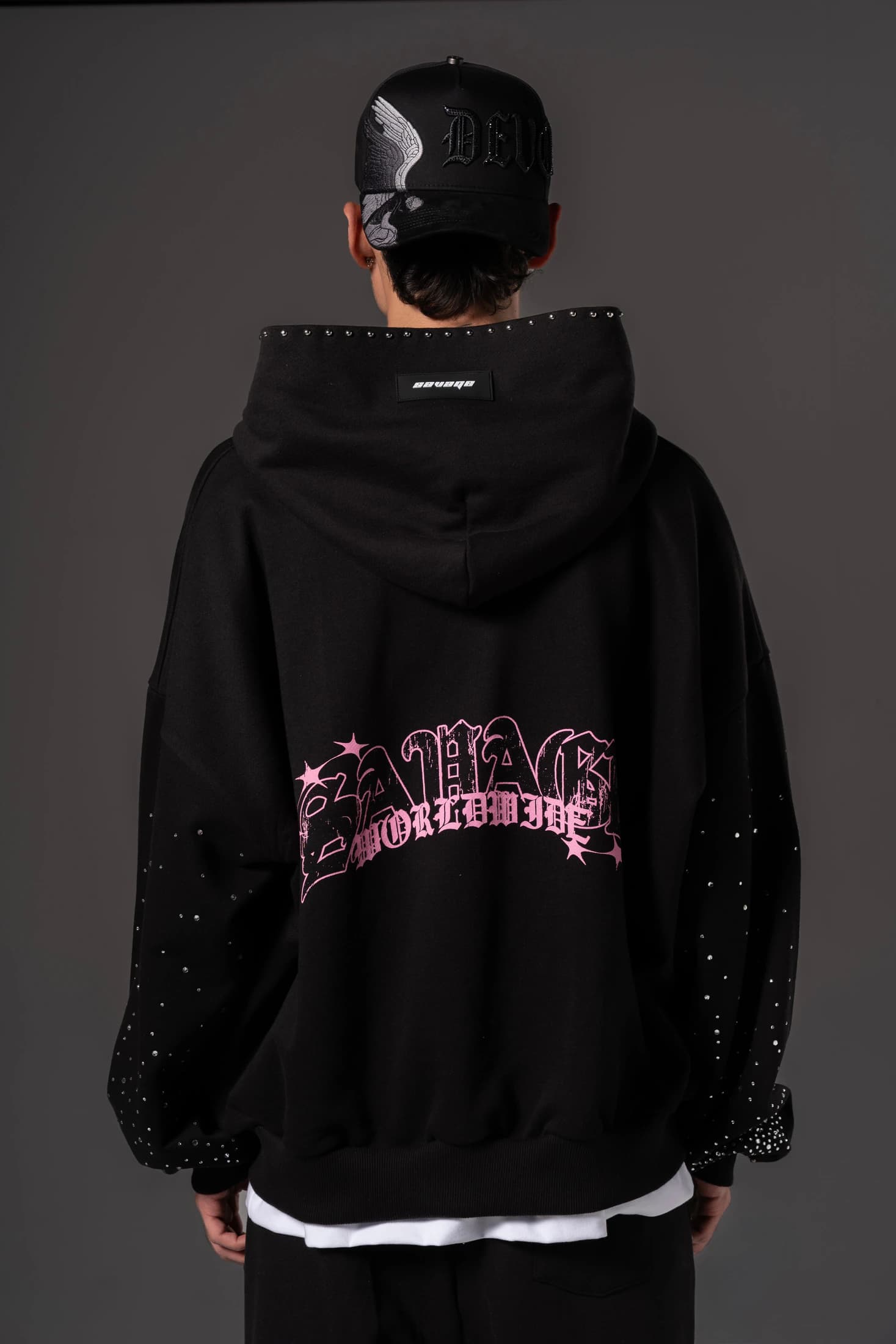 Double Zip Hoodie Boxy fit World wide  14649 - imagen 7