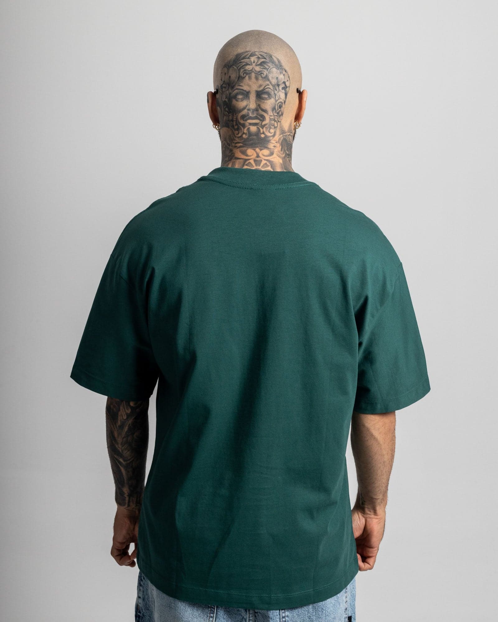Camiseta Oversize Básica Verde Botella - imagen 2