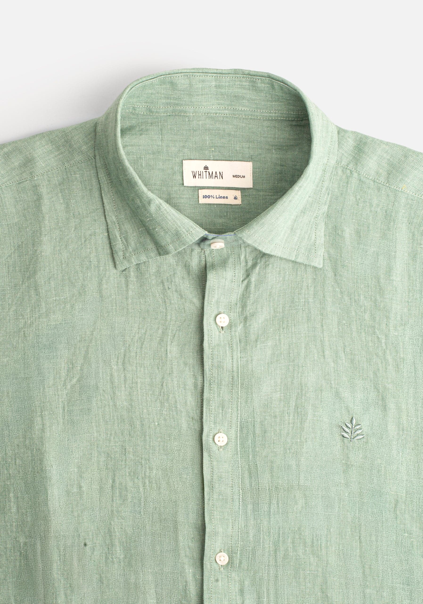 Camisa H CI Lino L-Atn Verde Med - imagen 3