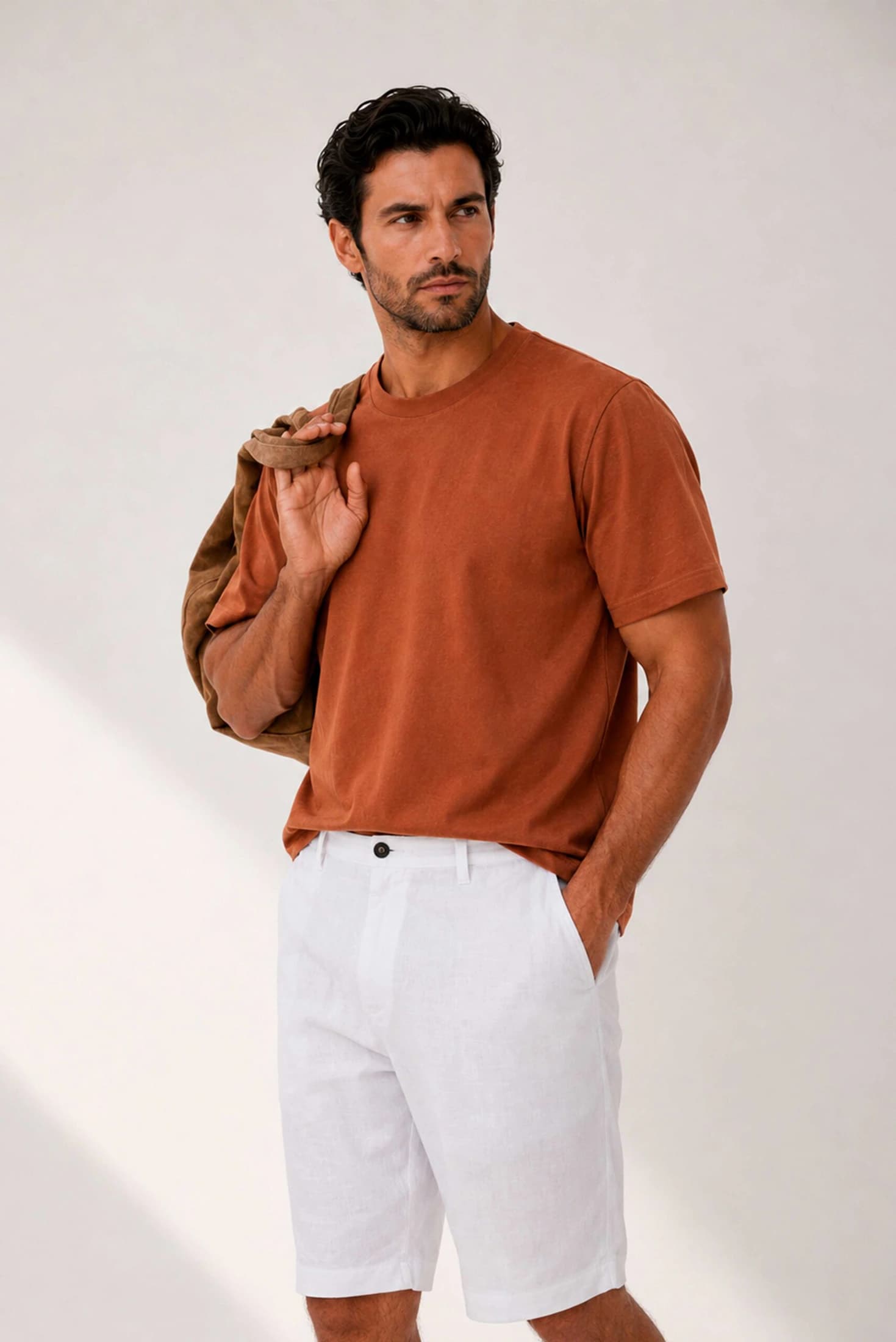 Camiseta 100% Algodón Pima Terracota
