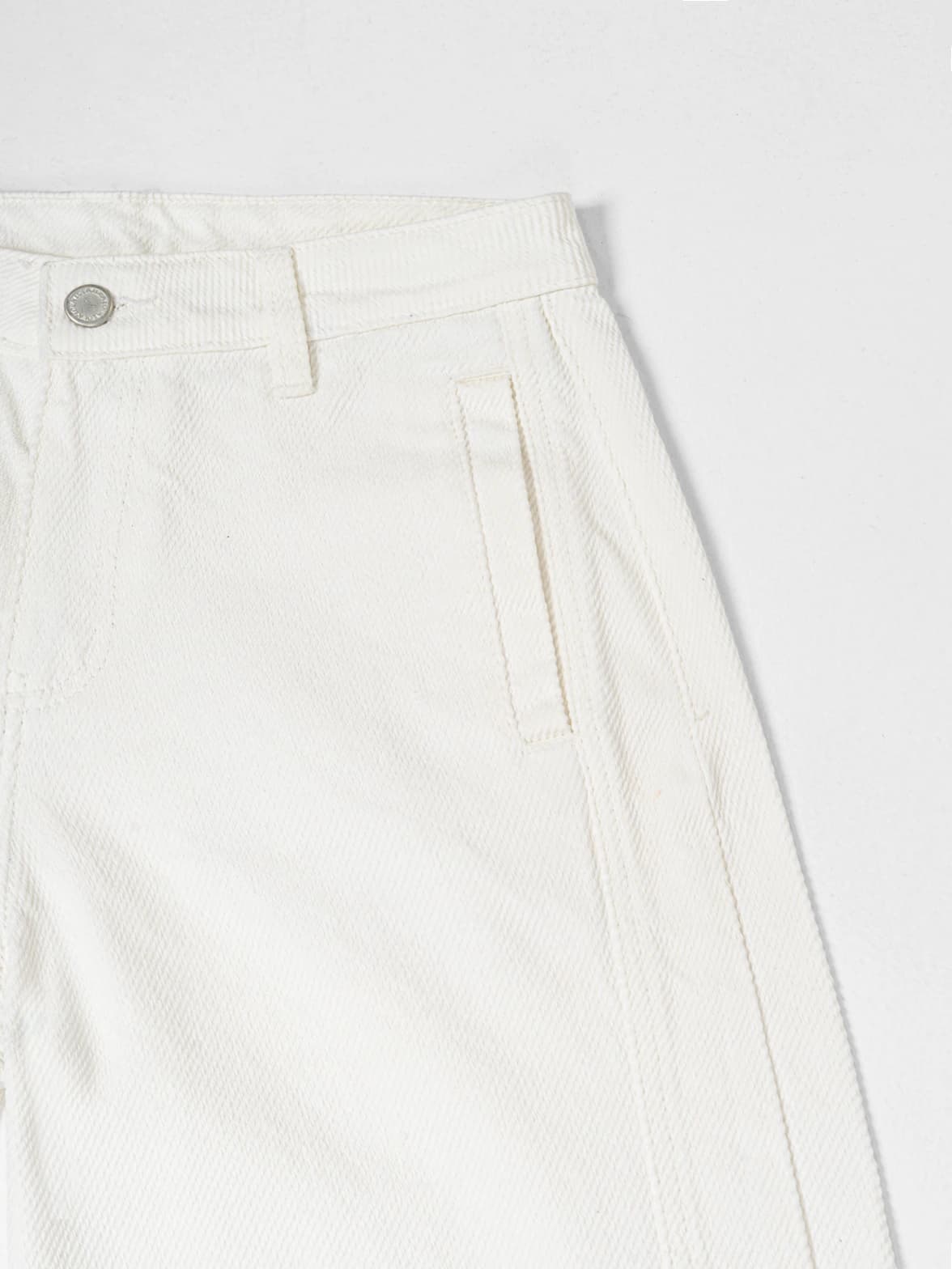 Ref: 0620640 Pantalón wide leg, rígido, tiro alto, con cortes, tono ivory - imagen 3