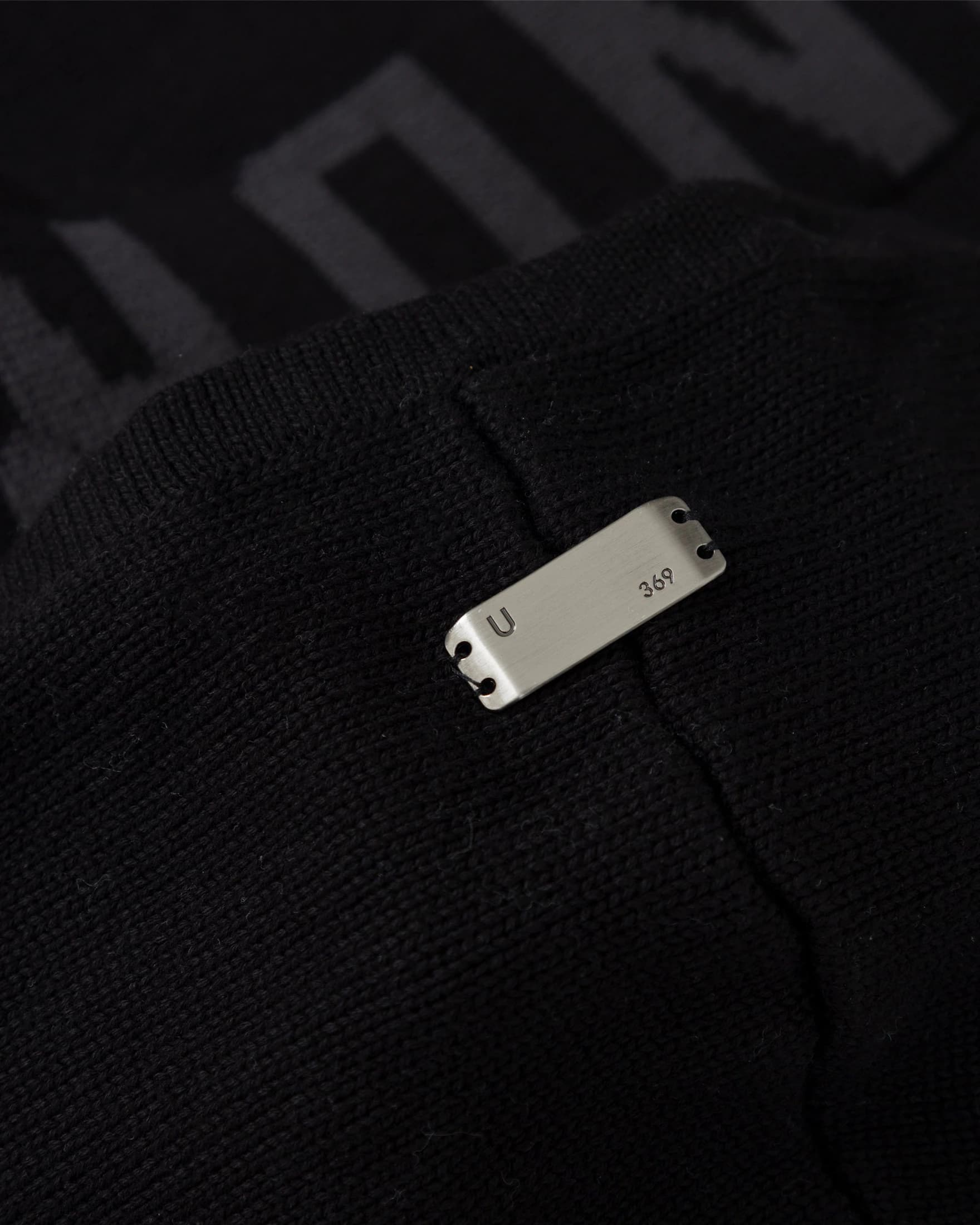 Basics UNDRGLD Knitted Hoodie Black - imagen 6