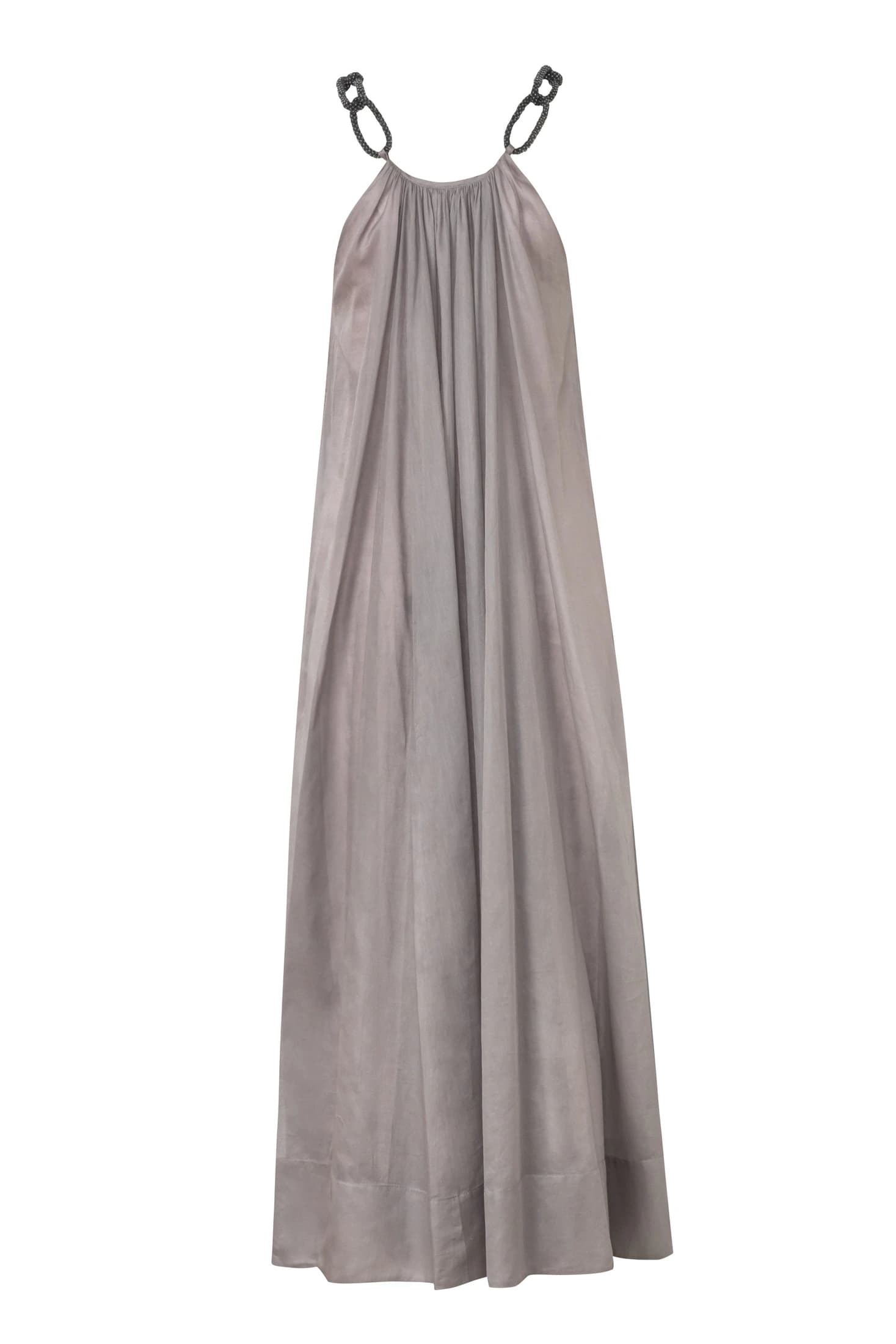 Embroidered Halter Cotton Voile Midi Dress - imagen 5
