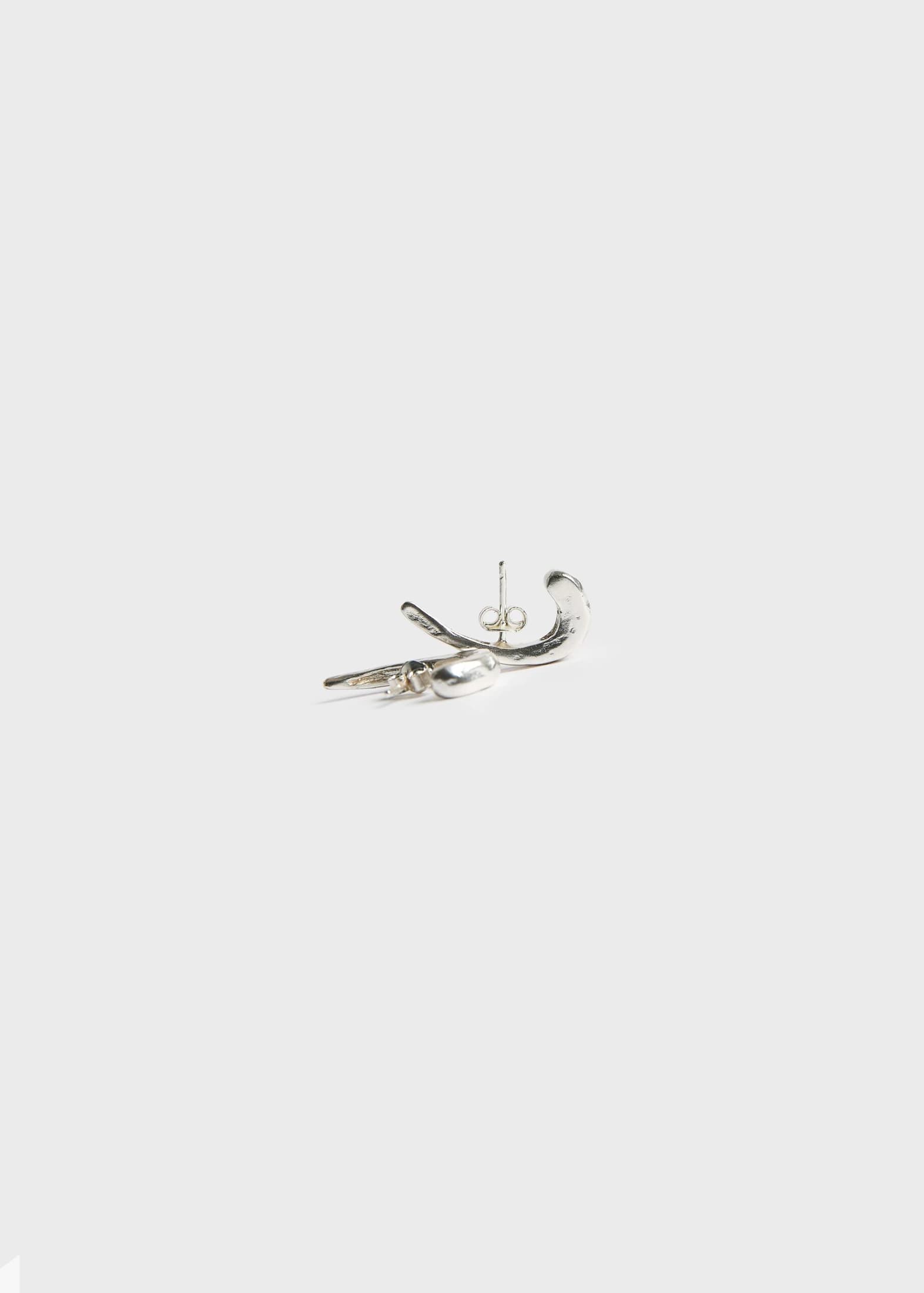 Aretes Tail Mini Plata - imagen 3