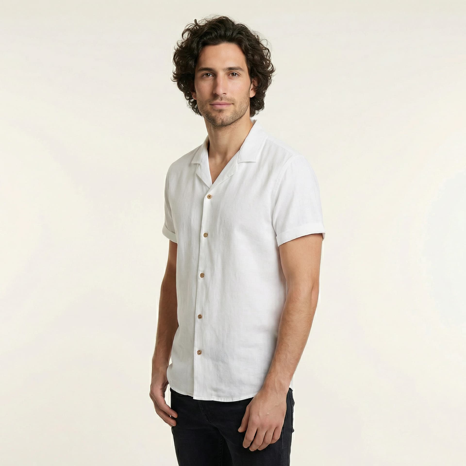 Camisa Bowling Blanca W01 - imagen 3
