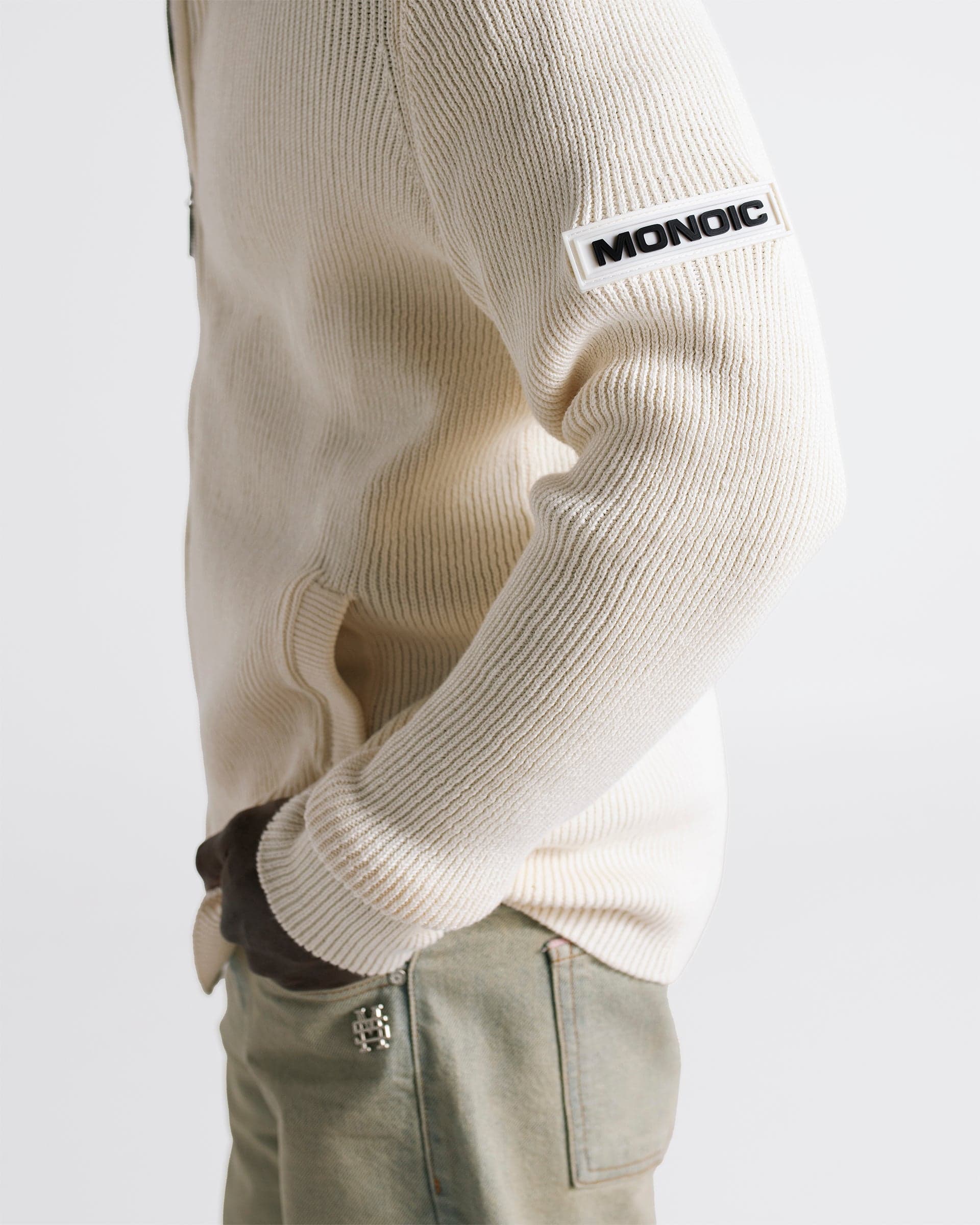 Zip Knit Sweater - Crema - imagen 6