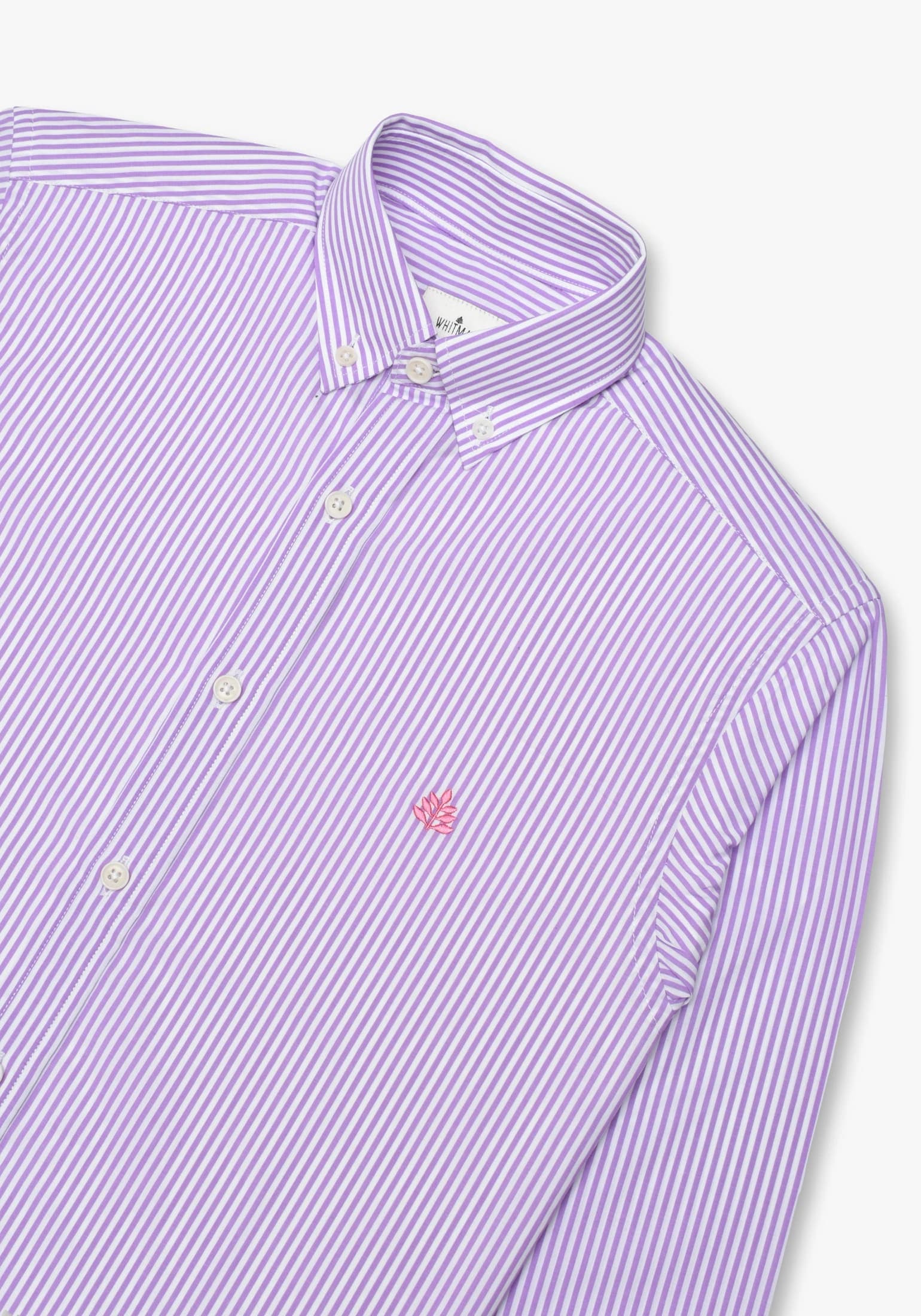 Camisa Whitman Líneas Morado - Blanco CBD - imagen 2