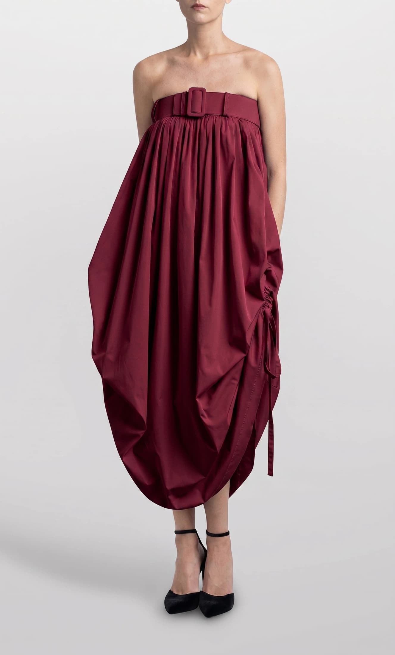 VESTIDO BALLOON LARGO POPELINA - imagen 3
