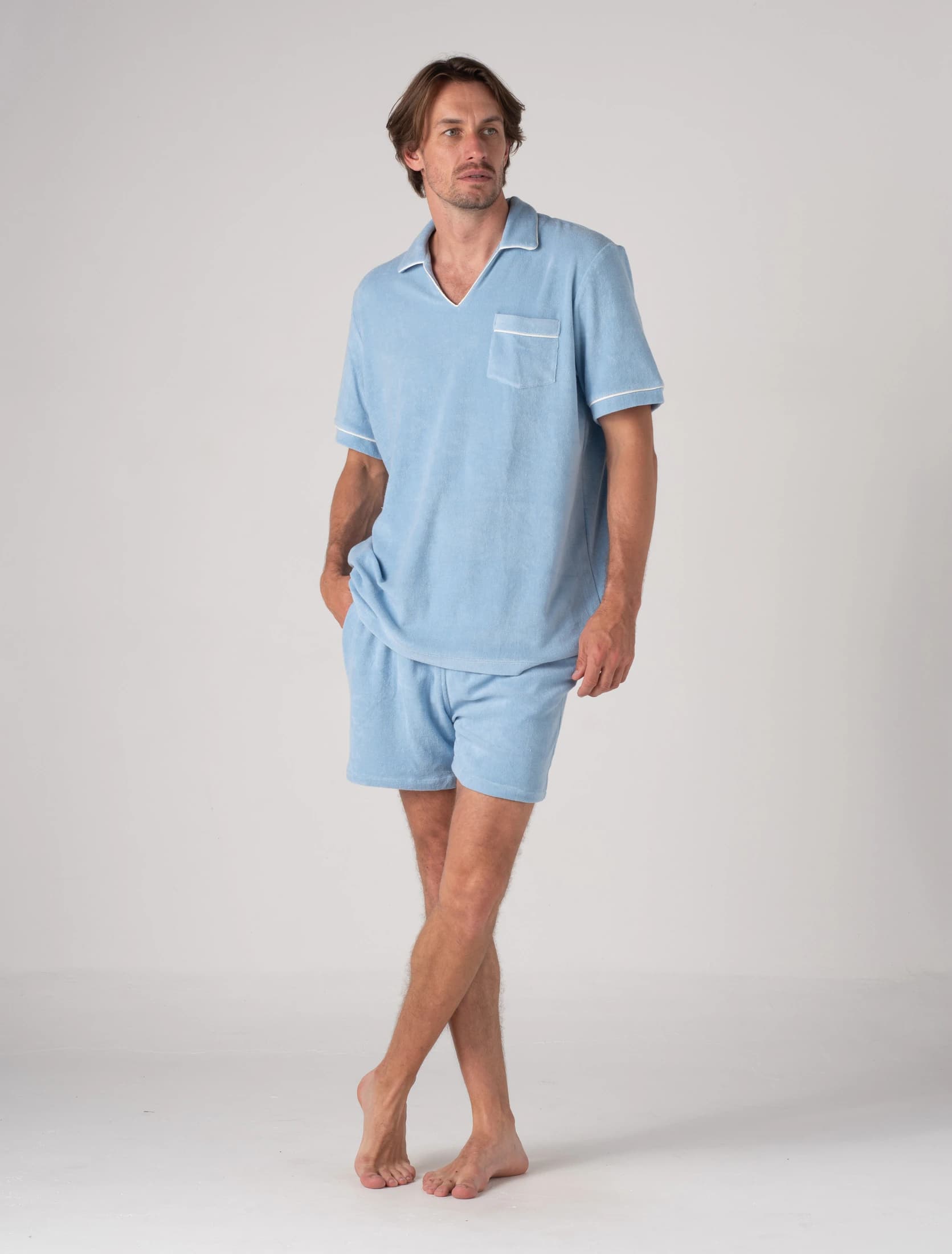 Sicilia Blue Riviera Toweling - imagen 3