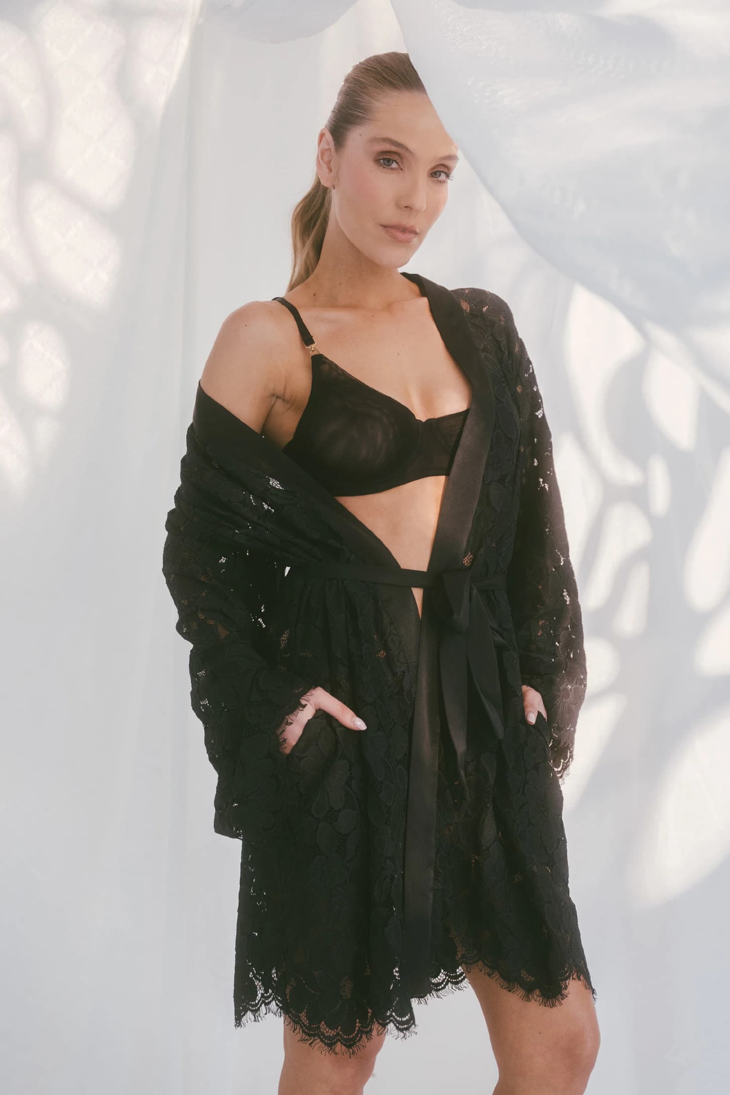 KIMONO NOVIAS ELLIPSE AURA NEGRO NEGRO - imagen 3