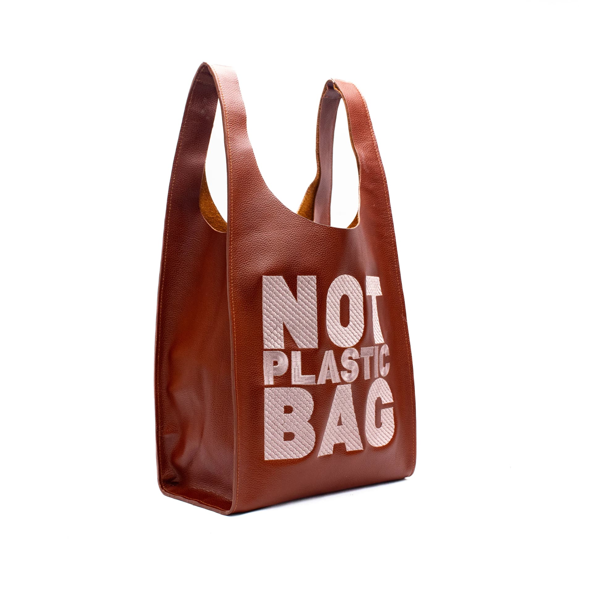 PLASTIC BAG midi - miel x taupe - imagen 3