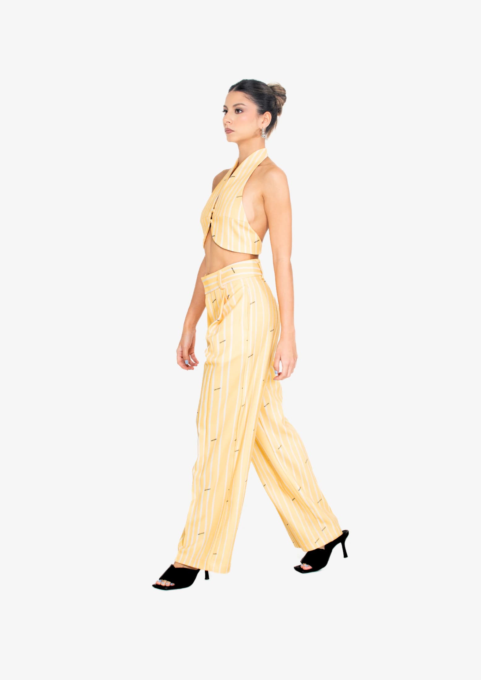 Yellow Stripes Halter top - imagen 2