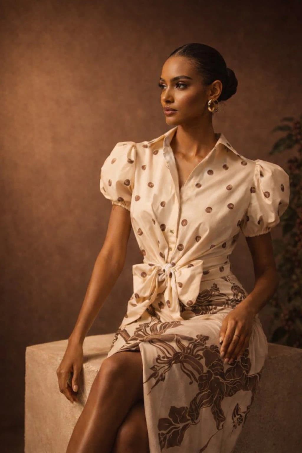 Blusa Filand Coffee Dots - imagen 1