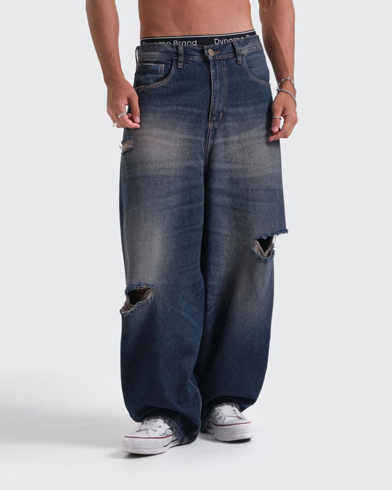 Jeans Azul Barrel Rogue Wash - imagen 2