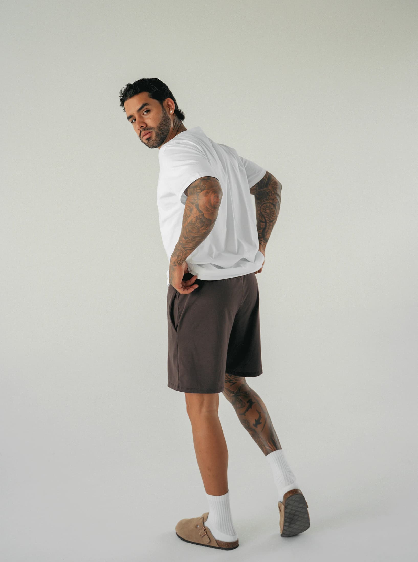 Pijama Pantaloneta Basica Brown - imagen 4