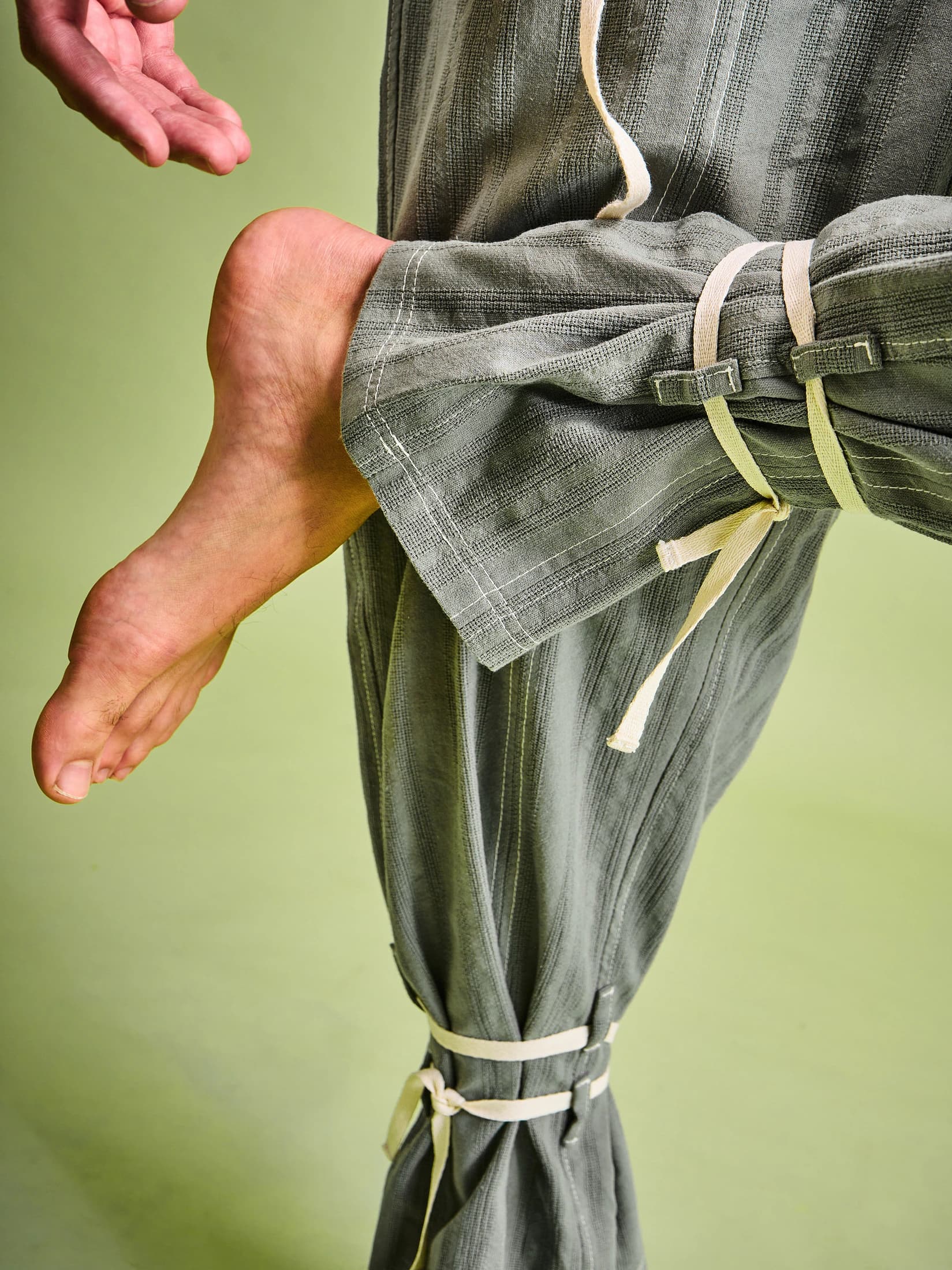 Pantalón Verde Olivo en Algodón - imagen 5