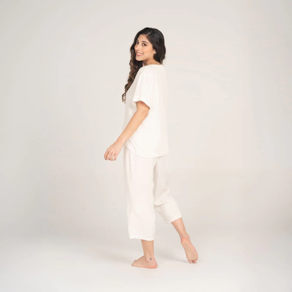 Conjunto Pijama Capri Lino. - imagen 3