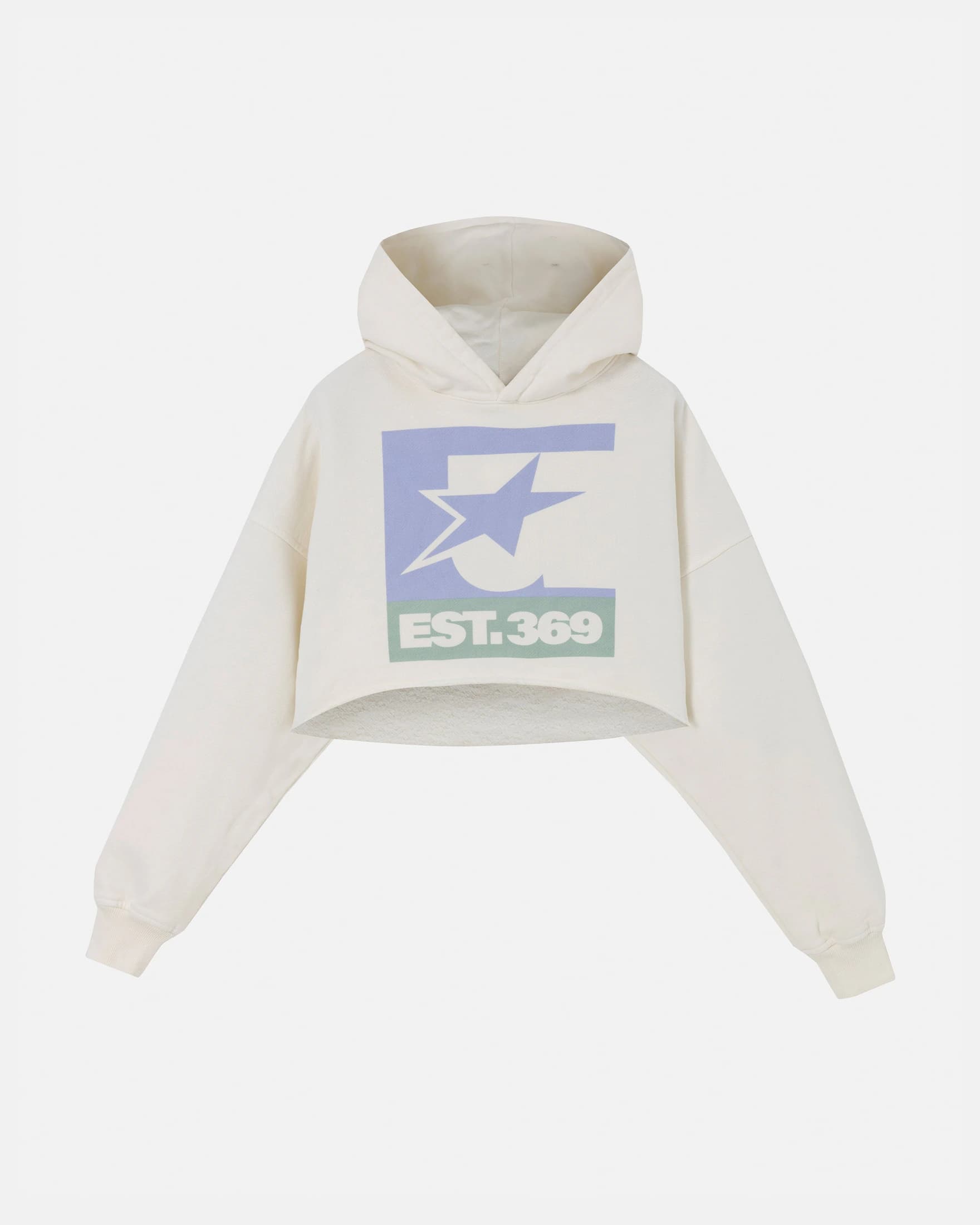 W Stardust Symbol Cropped Hoodie White - imagen 1