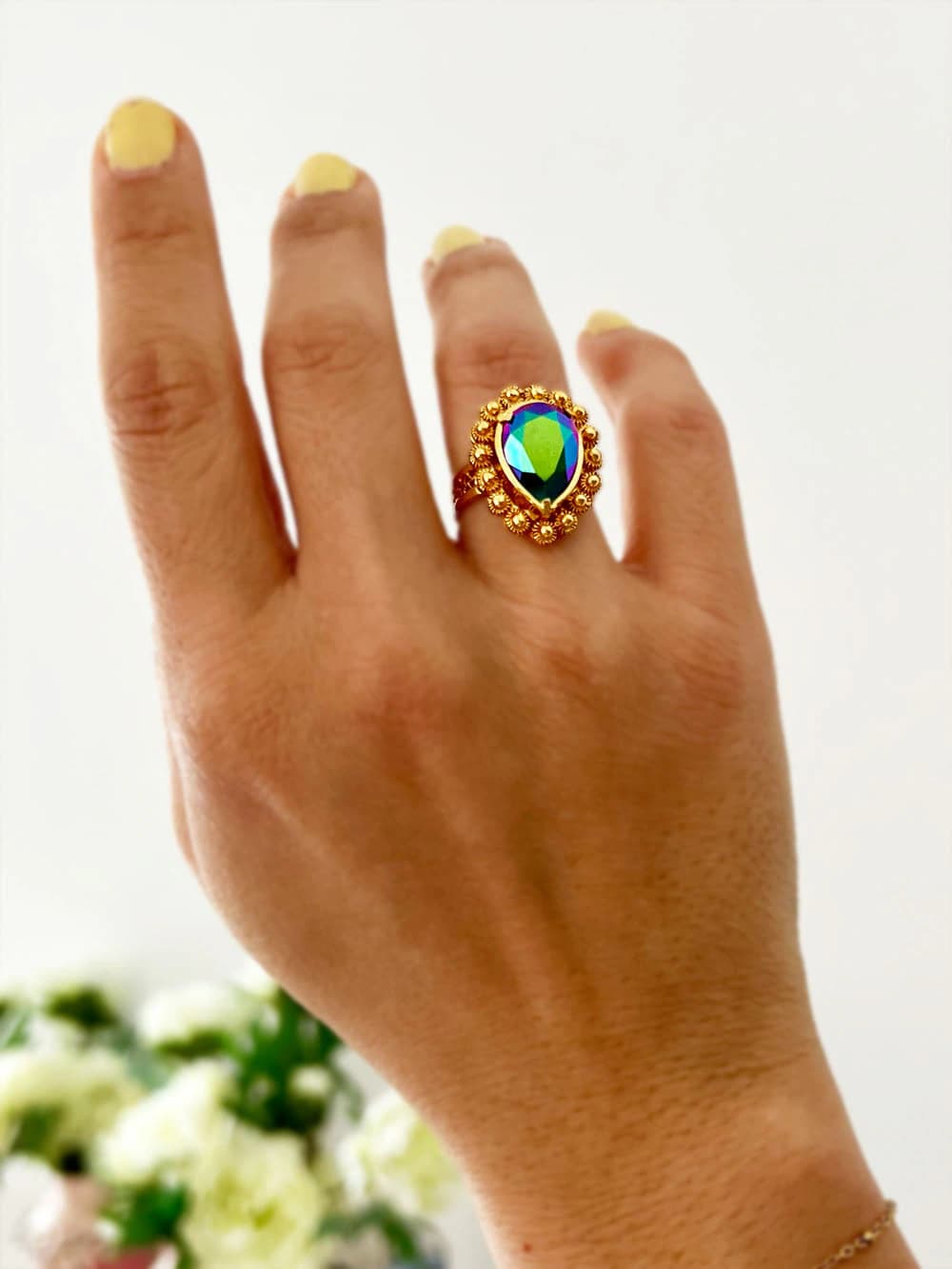 Anillo golden drop filigrana - imagen 2