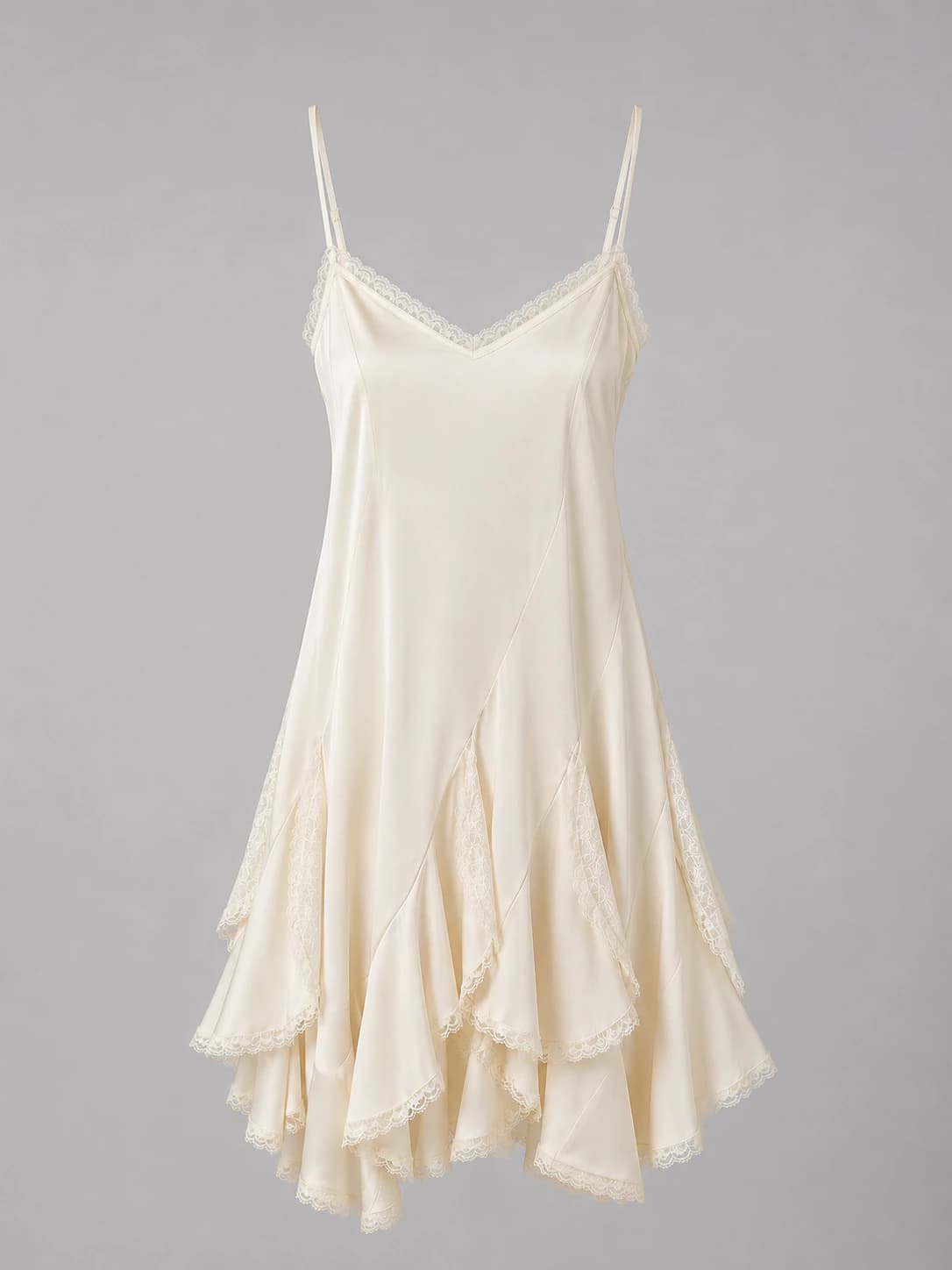 Fluid silk satin slip dress
