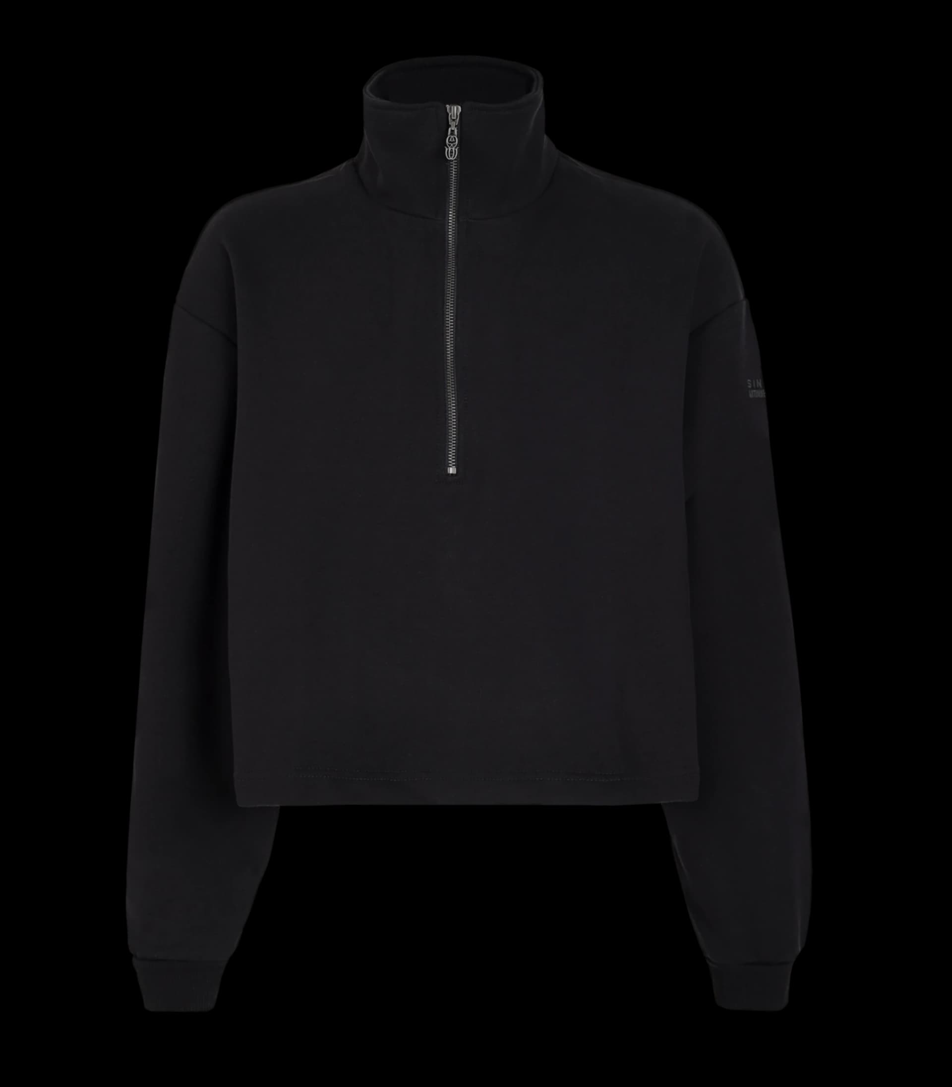MONOGRAM ZIPPER BLACK SWEATER