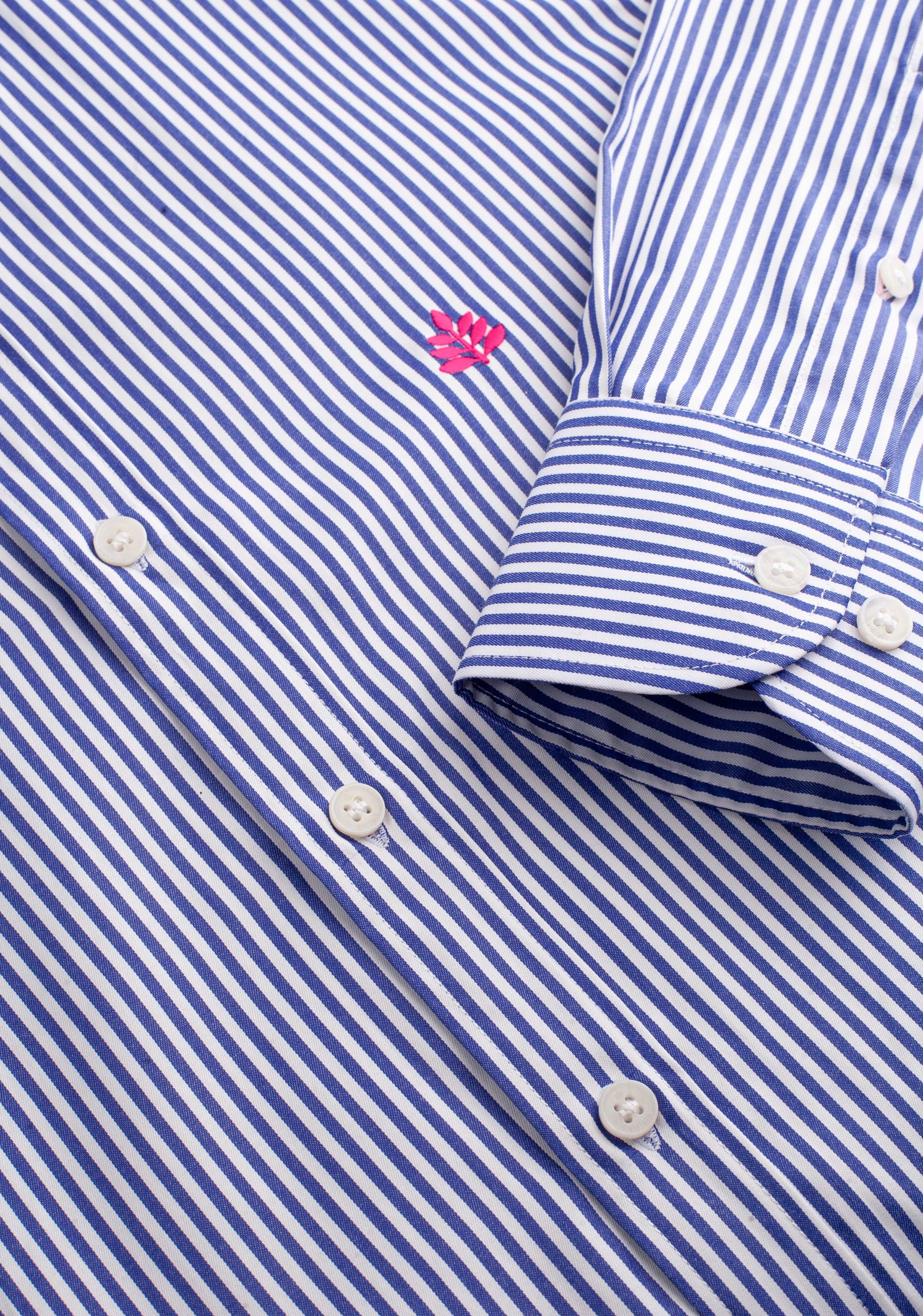 Camisa H CBD Rayas Med L-Fuc Azul Osc - imagen 3
